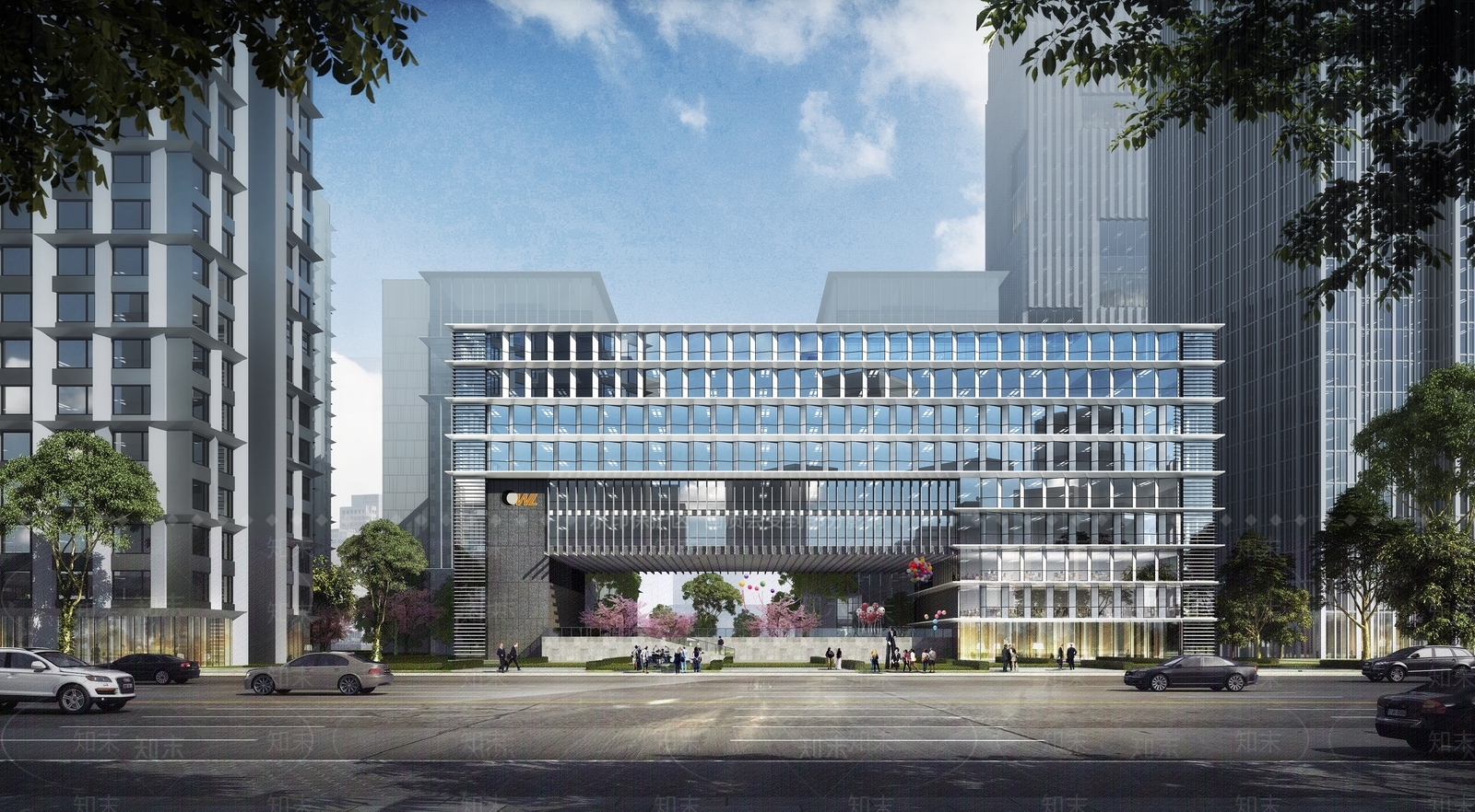 现代办公综合写字楼3D模型下载【ID:1137465860】