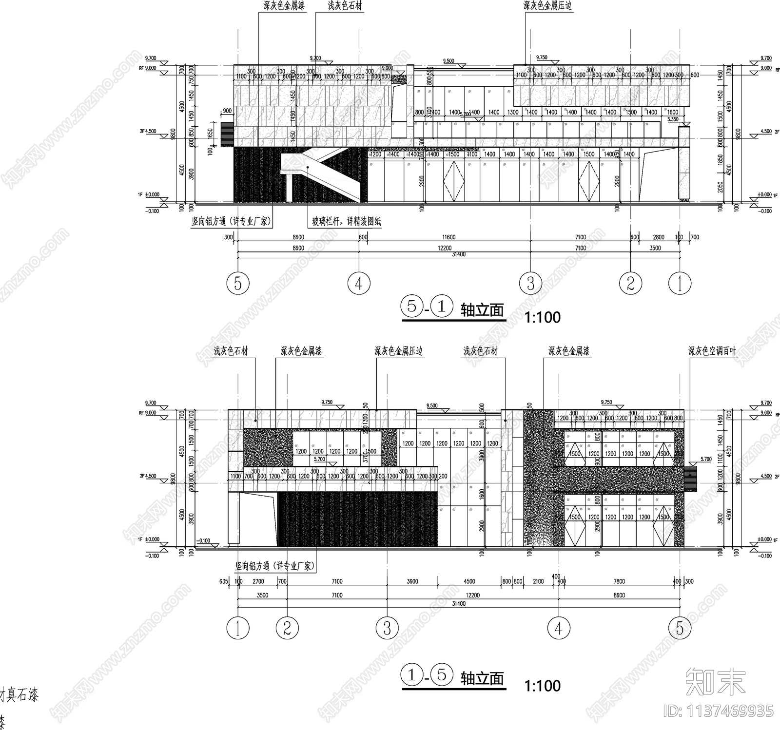 越秀长沙现代售楼处cad施工图下载【ID:1137469935】