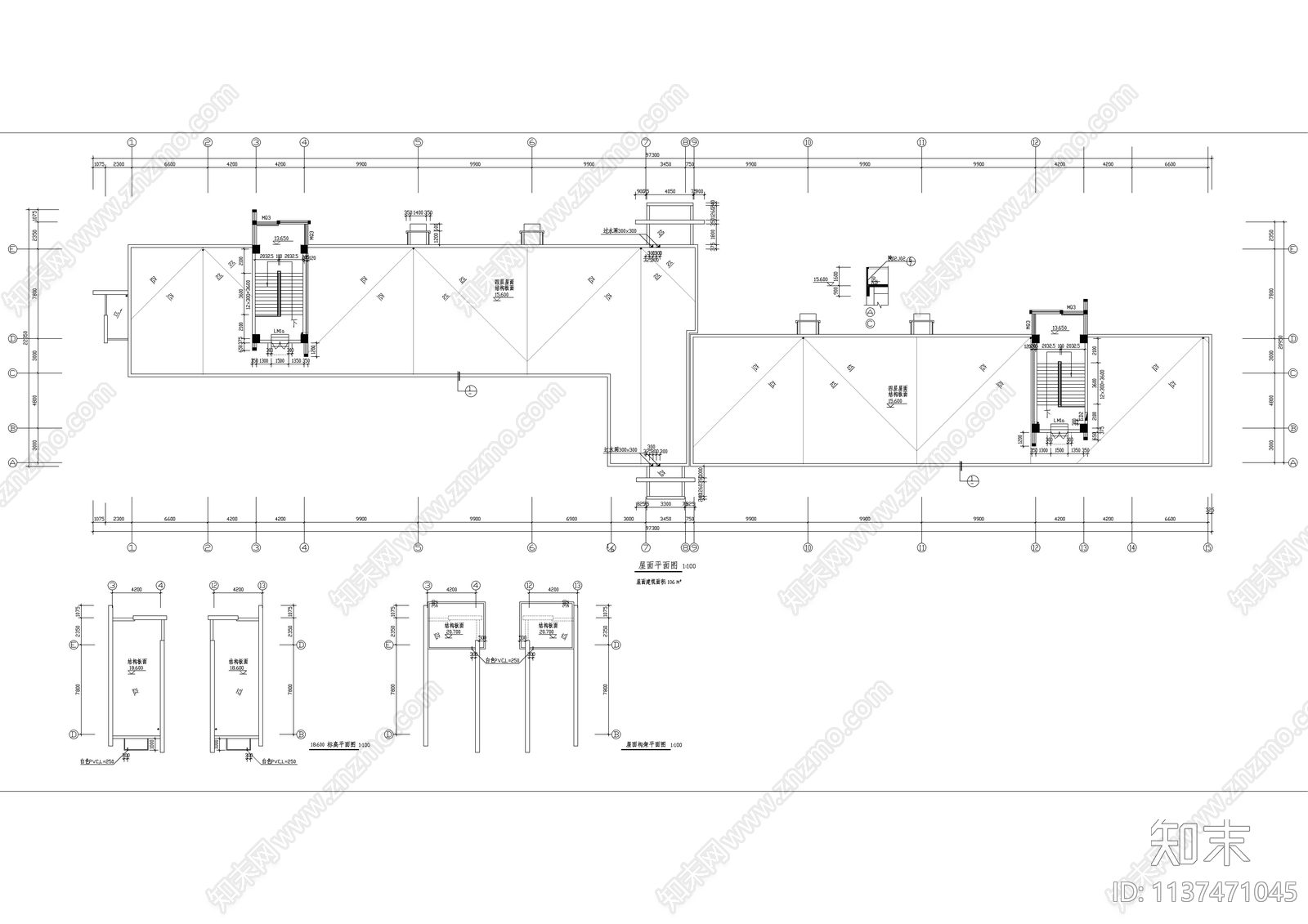 实验学校教学楼全套建筑cad施工图下载【ID:1137471045】