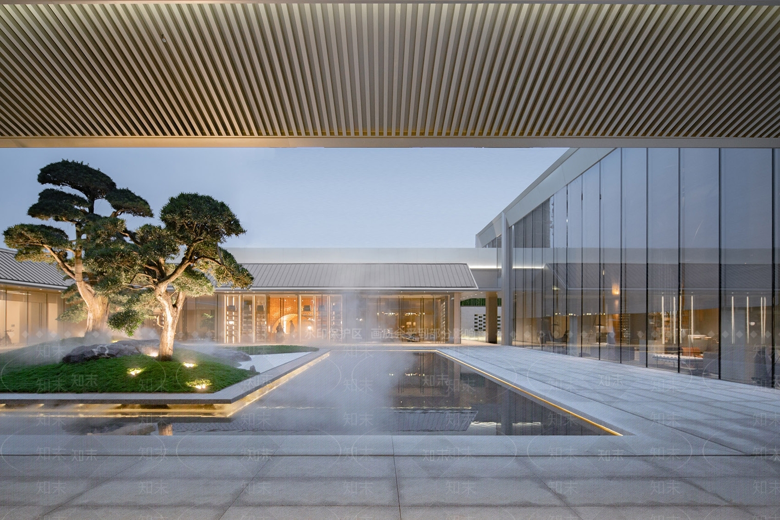 现代顶级豪宅重庆万科翡翠公园示范区售楼处SU模型下载【ID:1137471478】