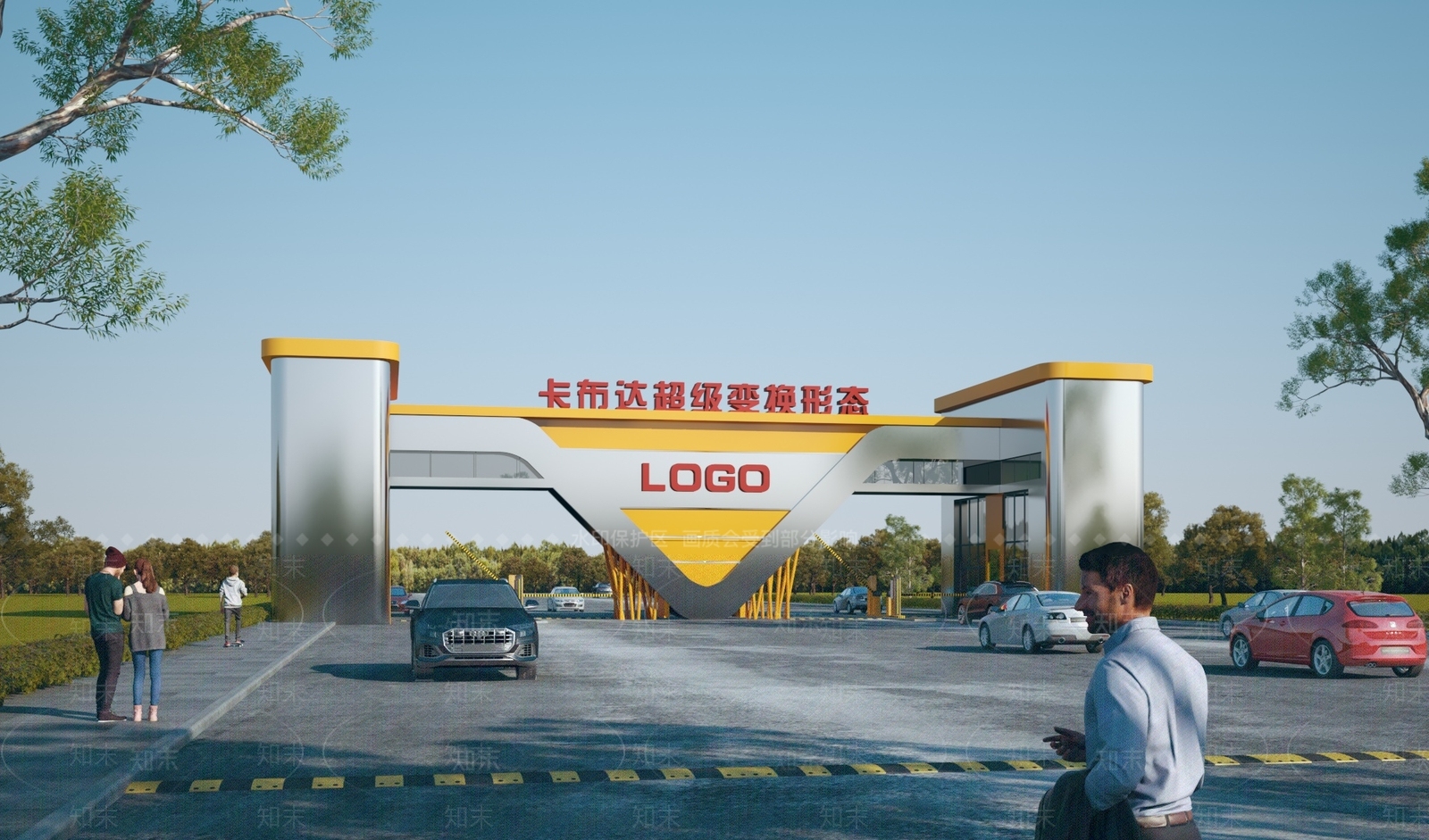 现代大门3D模型下载【ID:1137472419】