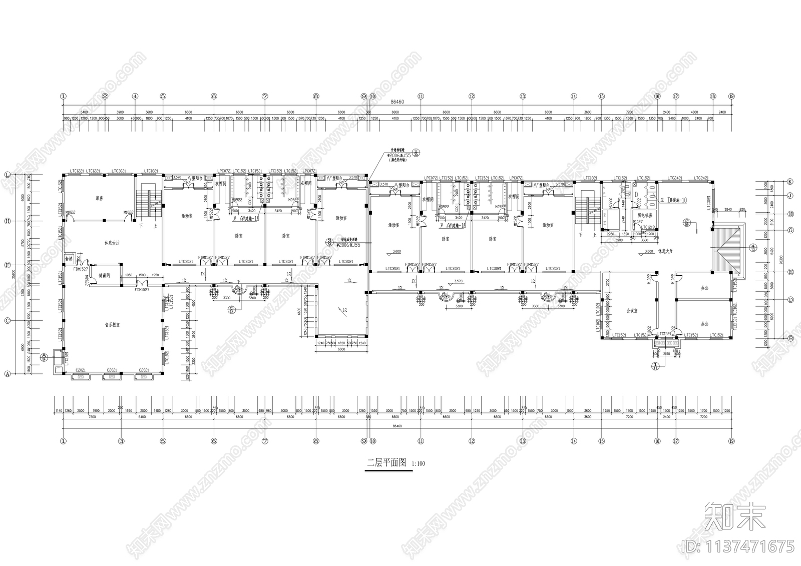 小区内三层幼儿园整套建筑施工图下载【ID:1137471675】