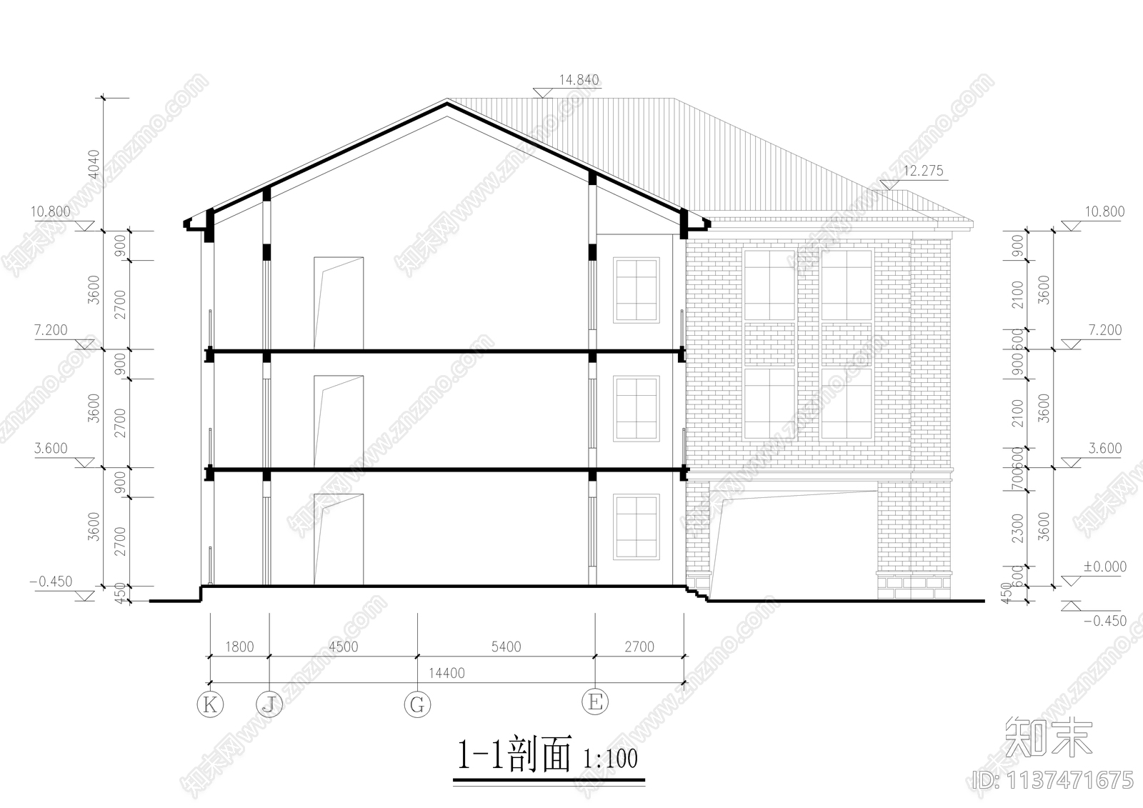 小区内三层幼儿园整套建筑施工图下载【ID:1137471675】