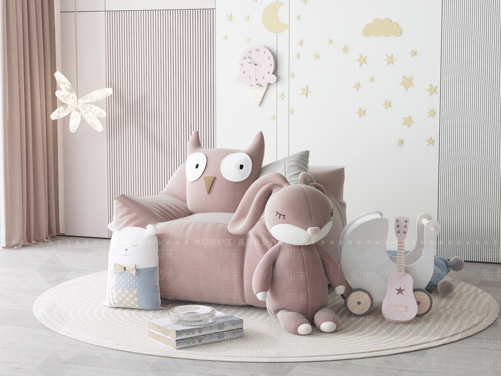 现代儿童沙发SU模型下载【ID:1137472599】