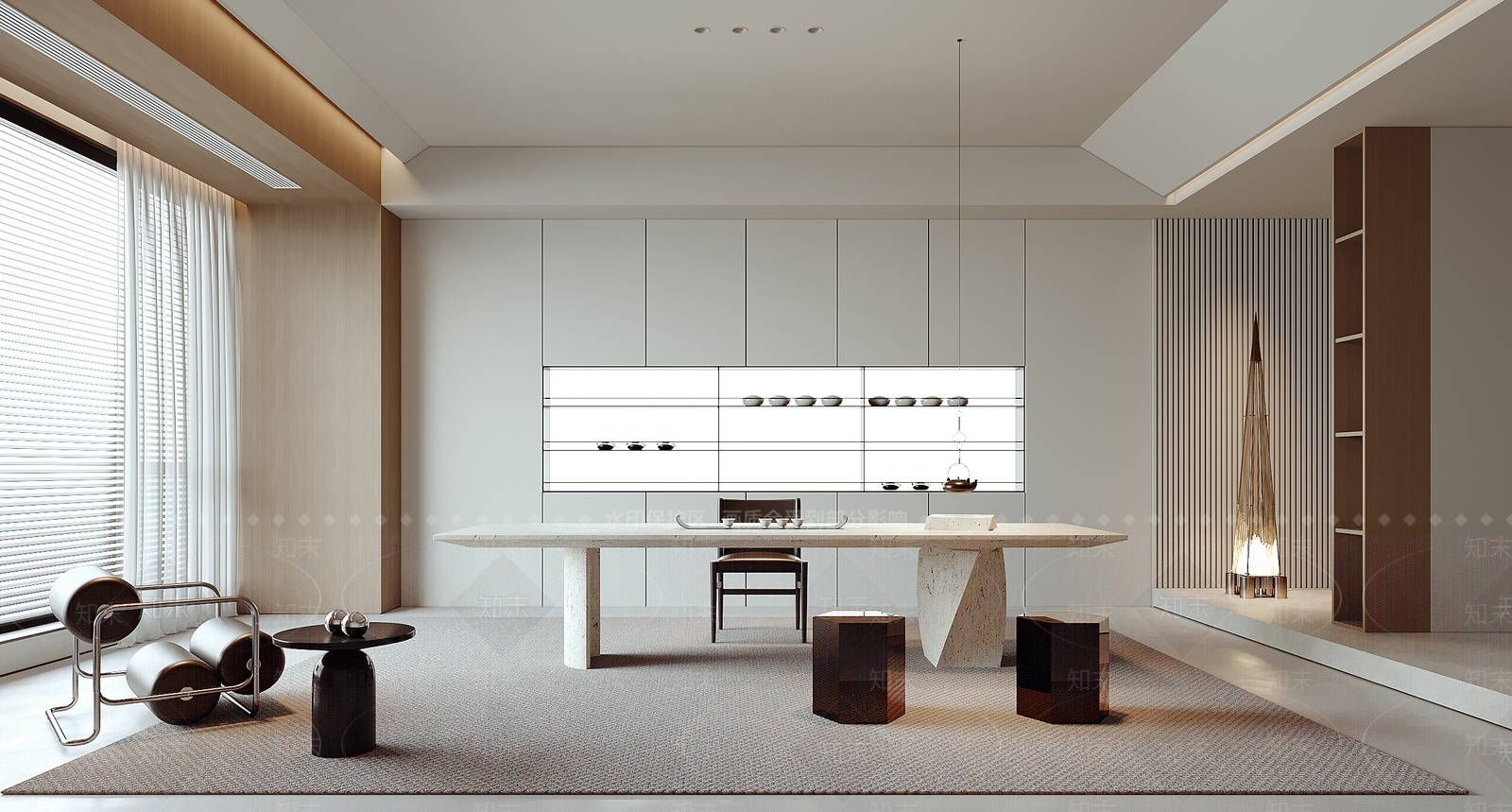 现代茶室3D模型下载【ID:1137478041】