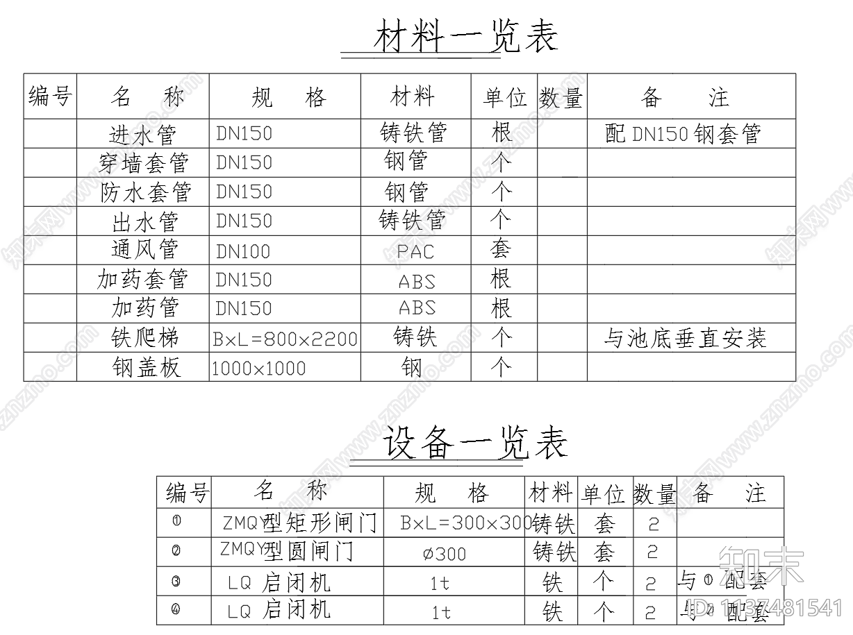 污水处理厂接触消毒池cad施工图下载【ID:1137481541】