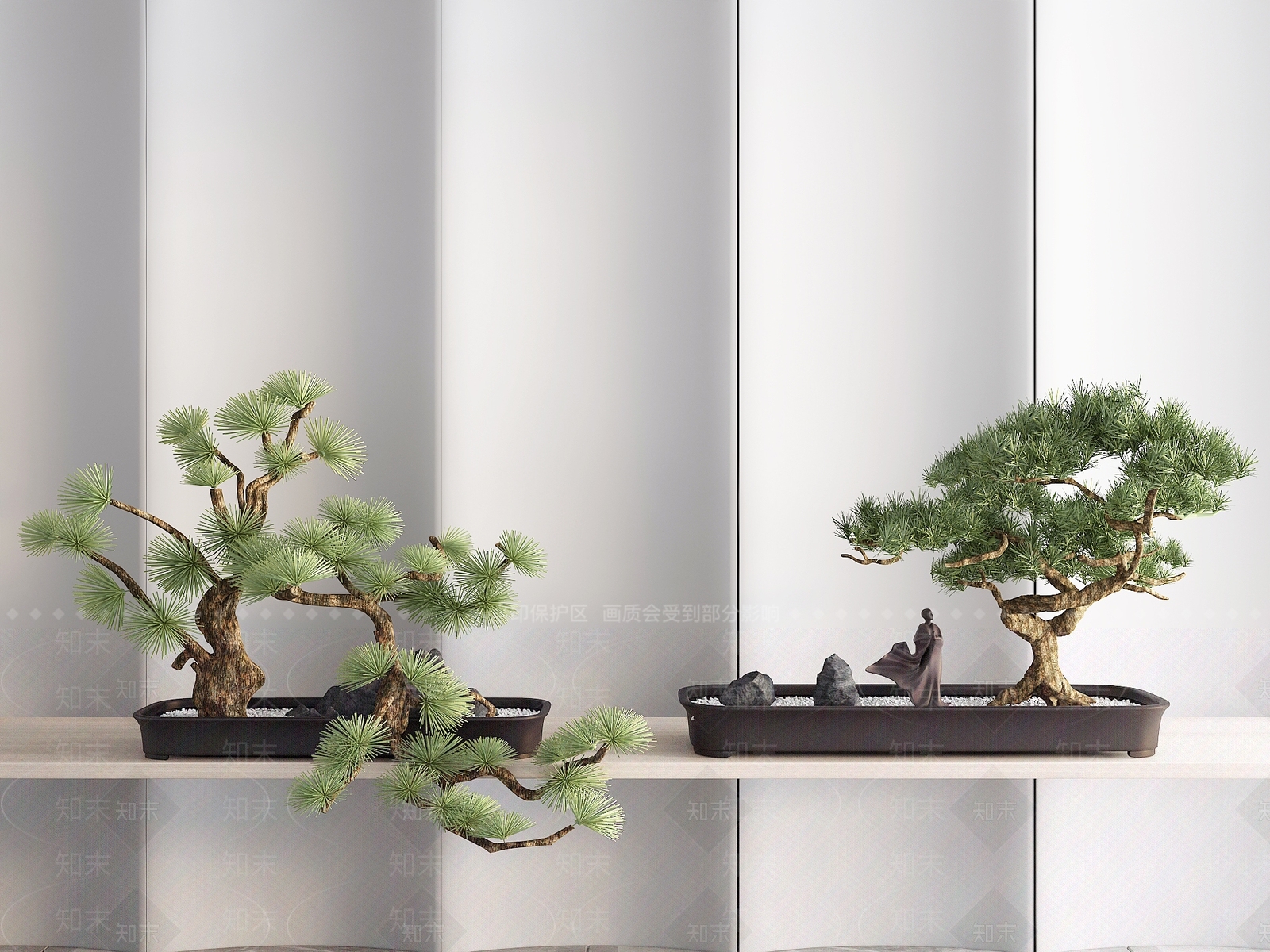 现代盆景3D模型下载【ID:1137483395】
