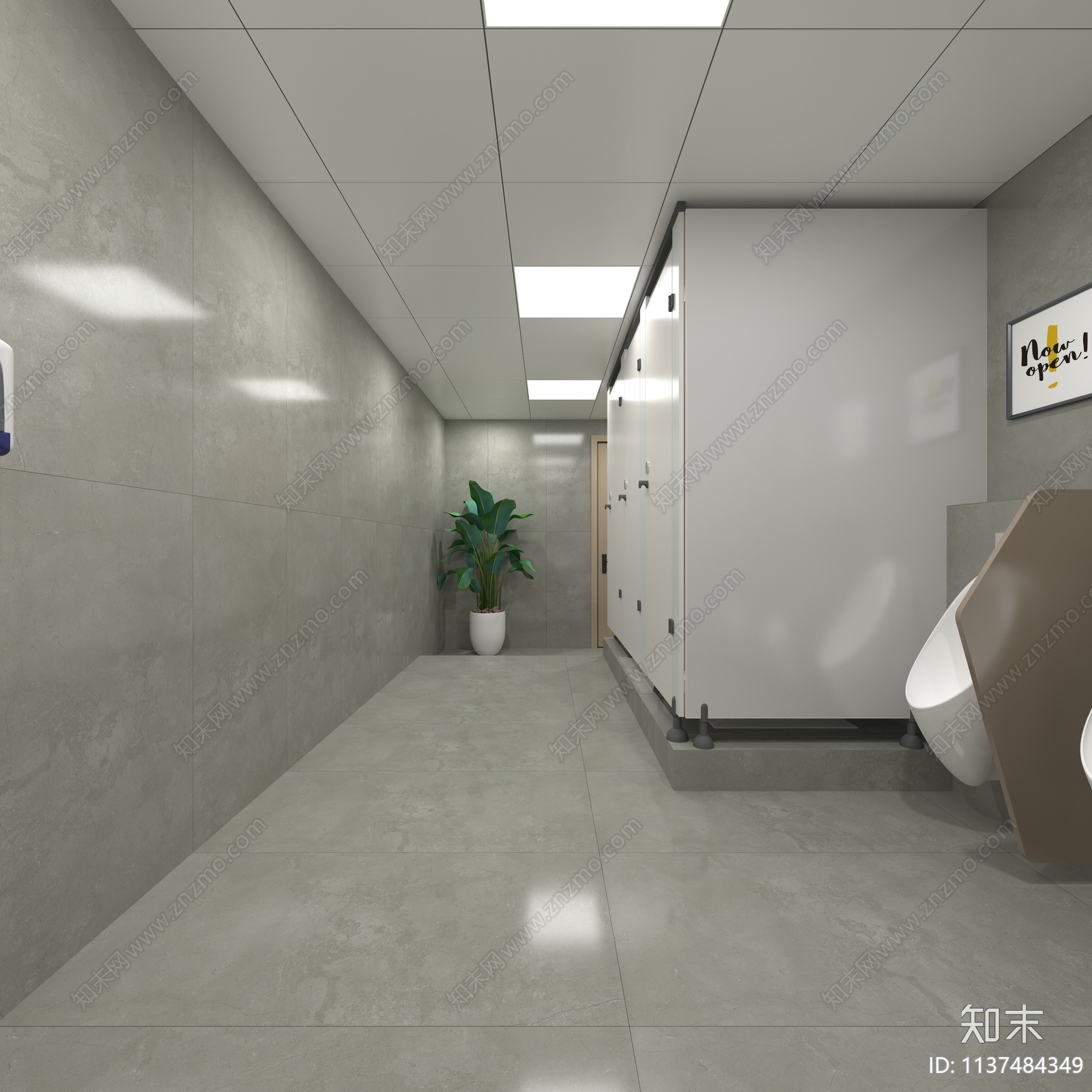 现代公共卫生间3D模型下载【ID:1137484349】