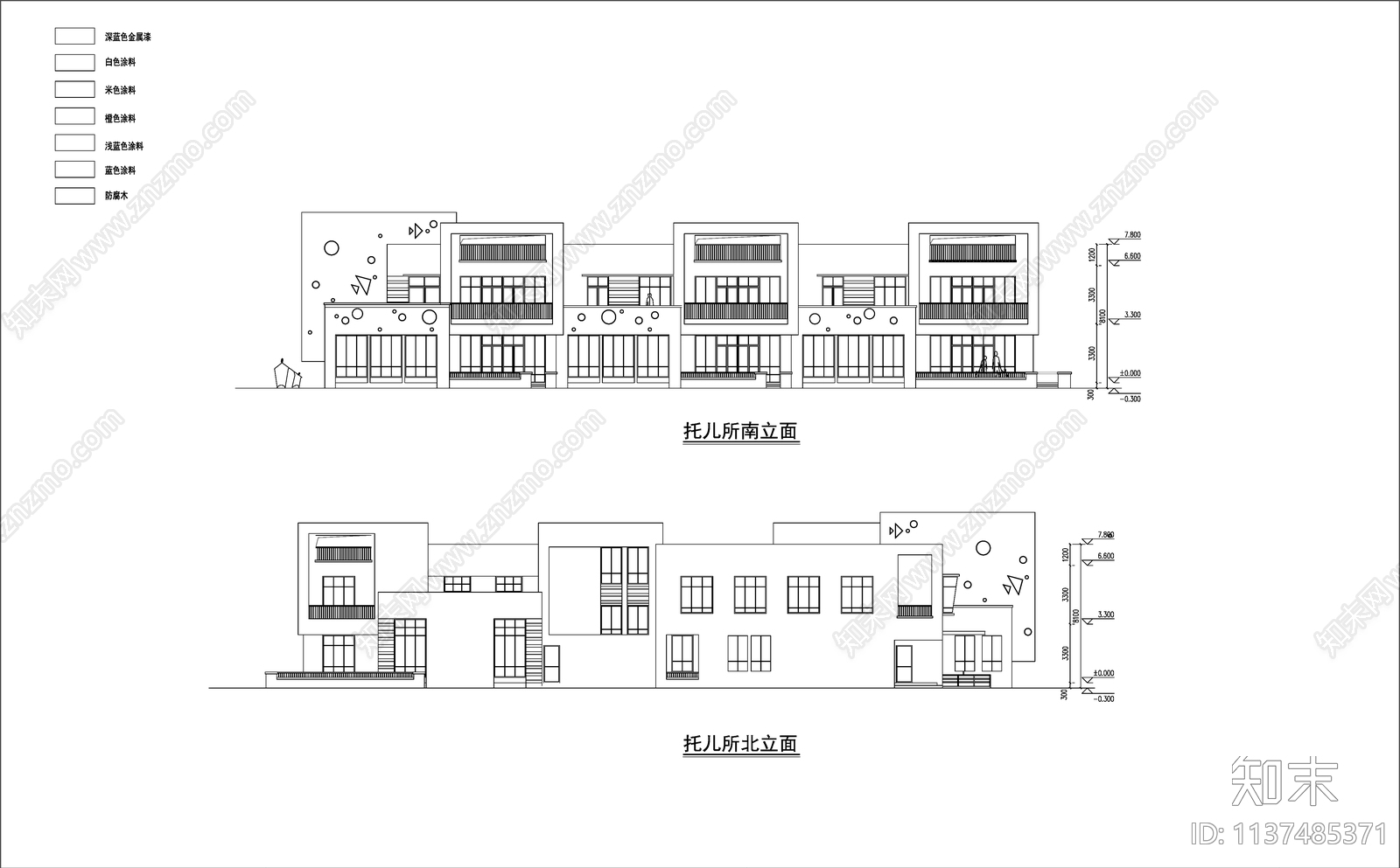 幼儿园建筑cad施工图下载【ID:1137485371】