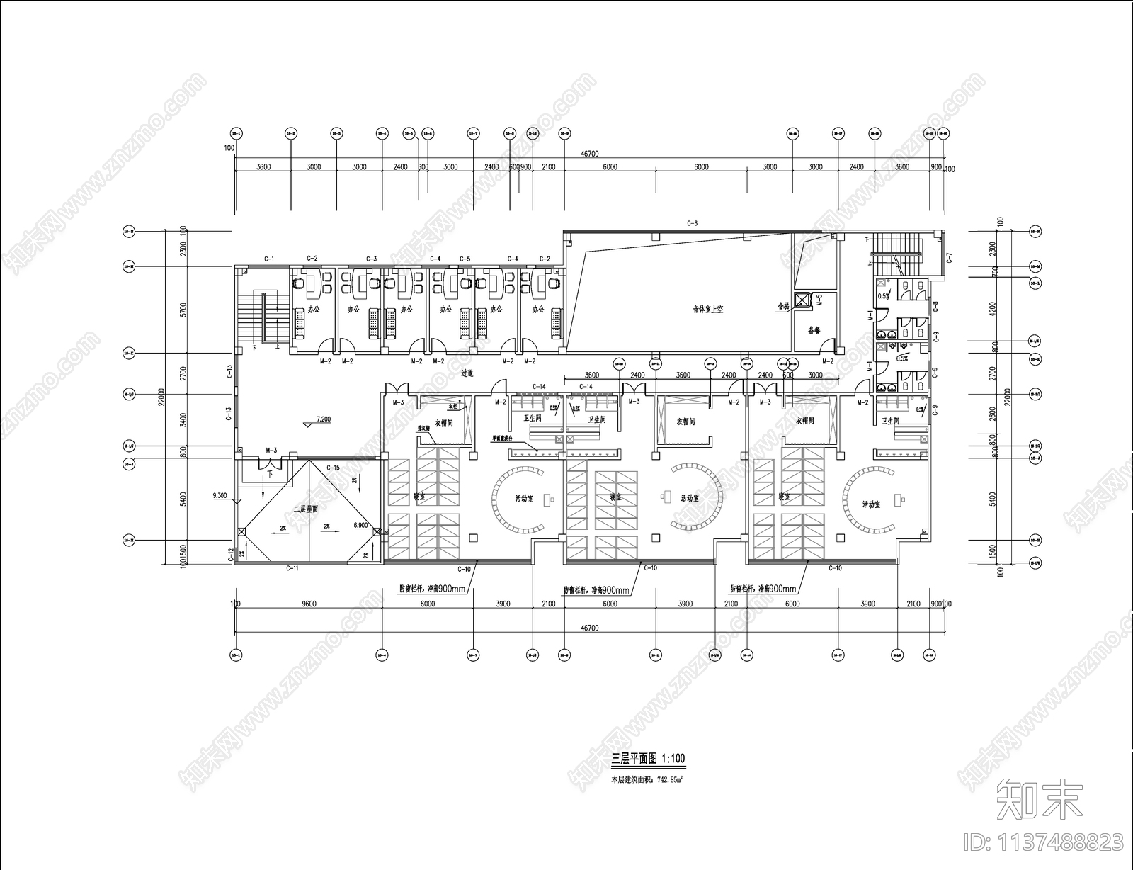 幼儿园建筑cad施工图下载【ID:1137488823】