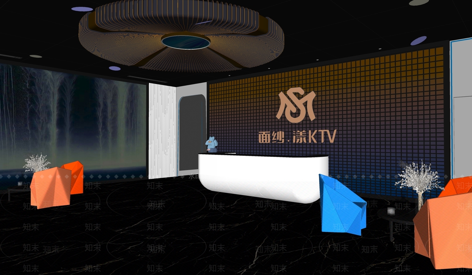 现代KTV包厢SU模型下载【ID:1137495048】