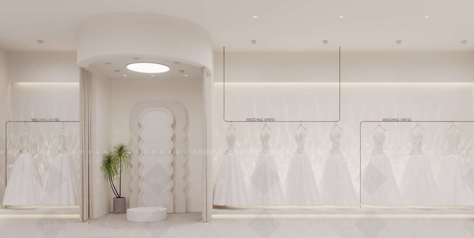 现代婚纱店3D模型下载【ID:1137496492】