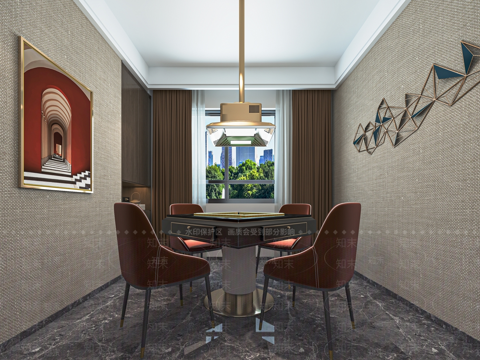 现代棋牌室包厢SU模型下载【ID:1137499168】