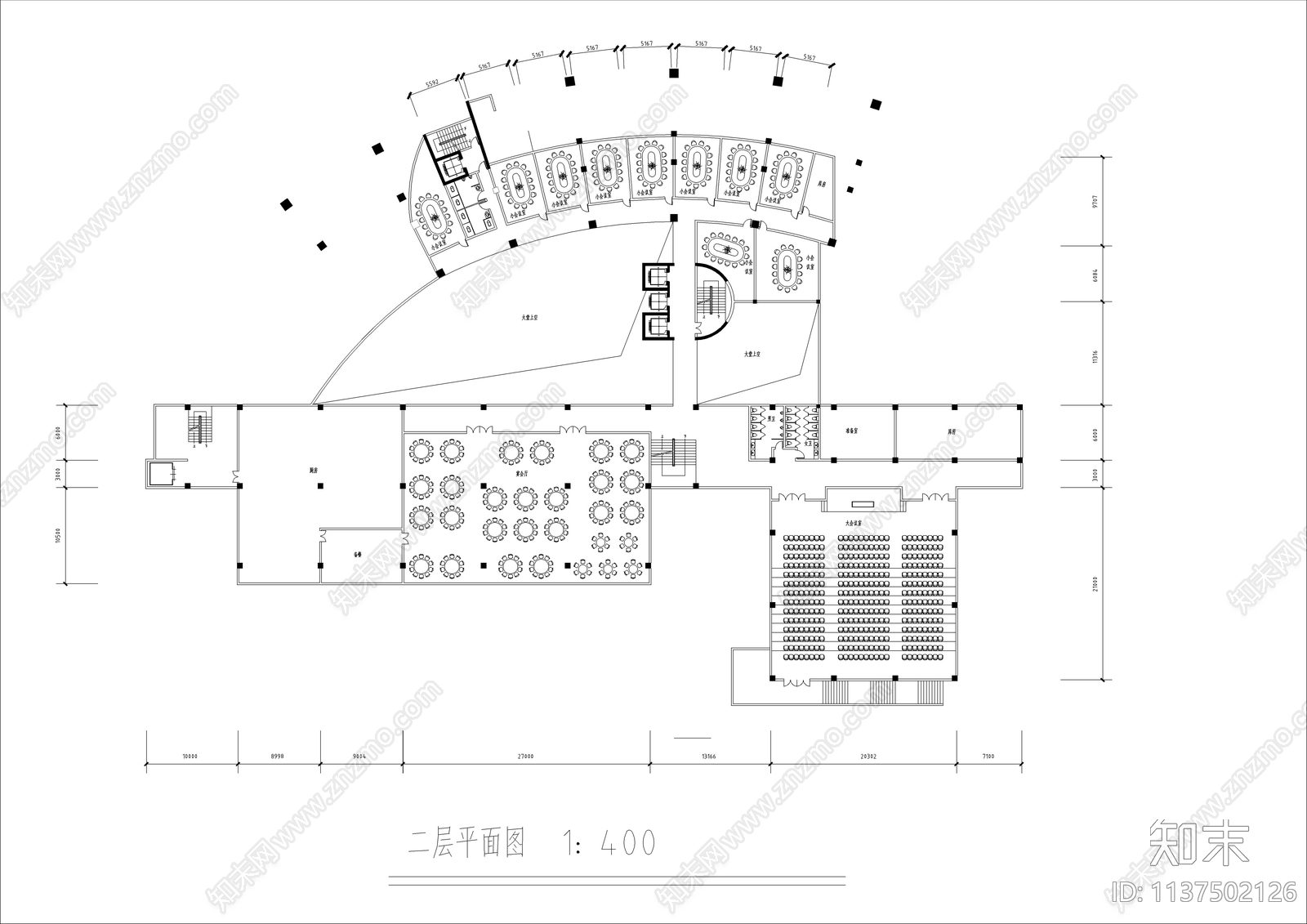 某大学科技交流中心建筑cad施工图下载【ID:1137502126】