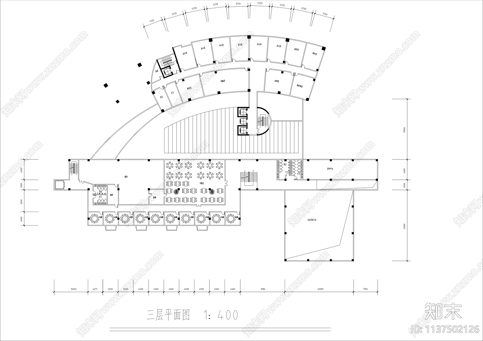 某大学科技交流中心建筑cad施工图下载【ID:1137502126】