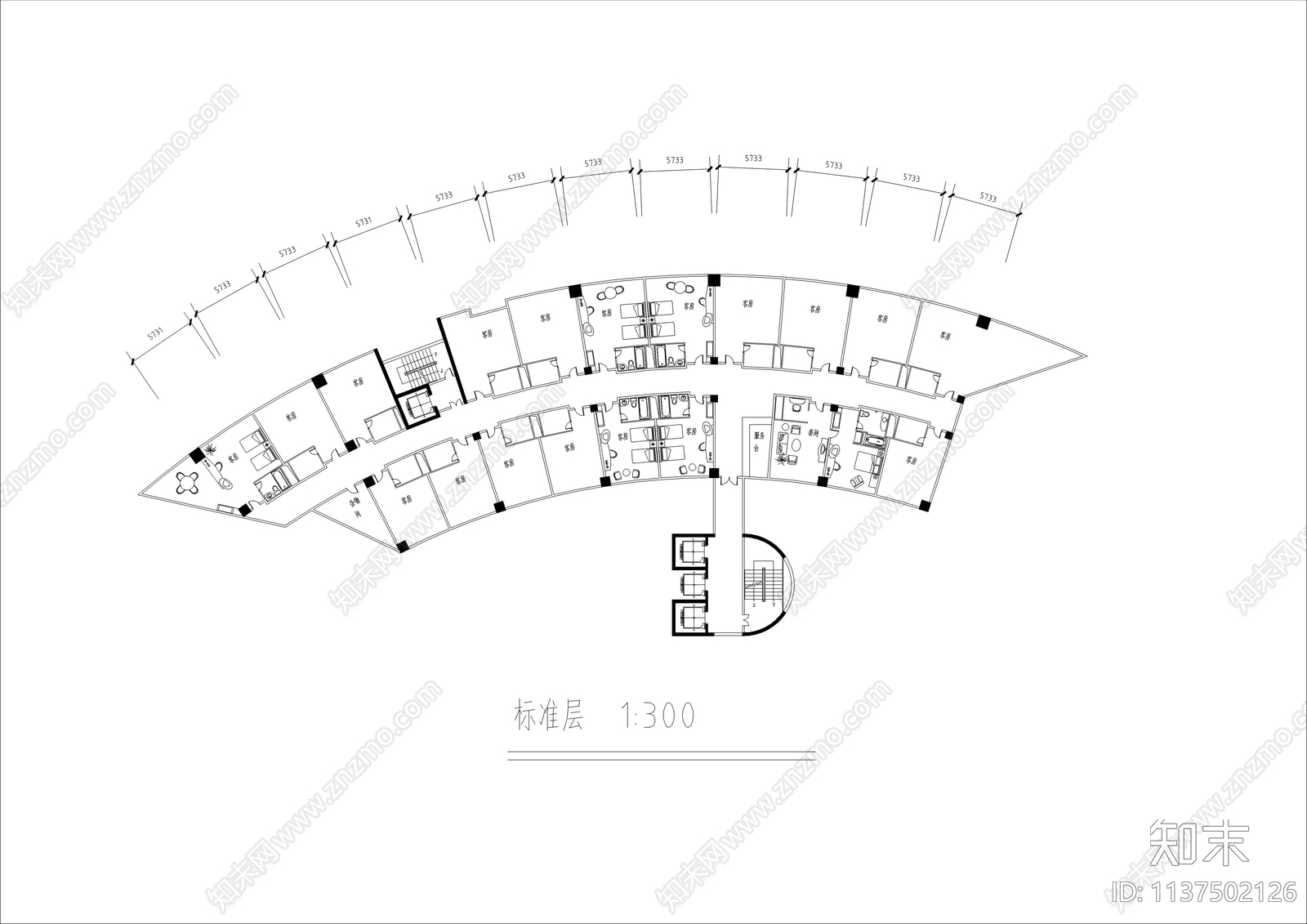某大学科技交流中心建筑cad施工图下载【ID:1137502126】
