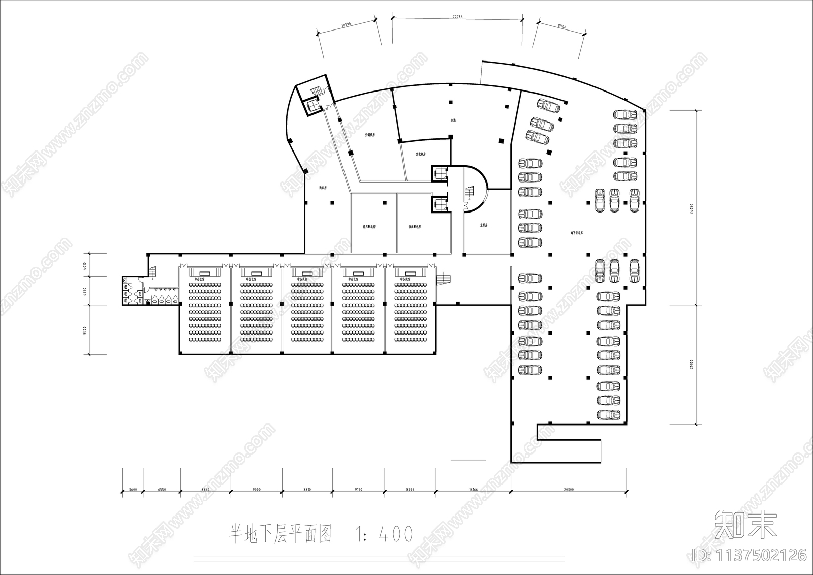 某大学科技交流中心建筑cad施工图下载【ID:1137502126】