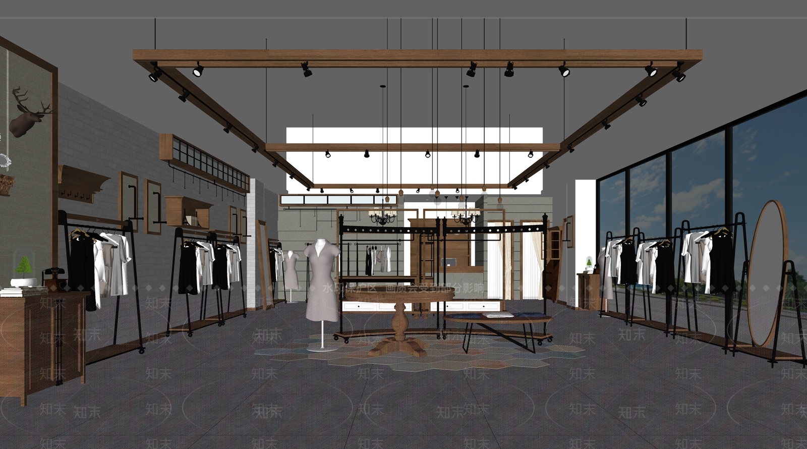 现代服装店女装店SU模型下载【ID:1137503661】