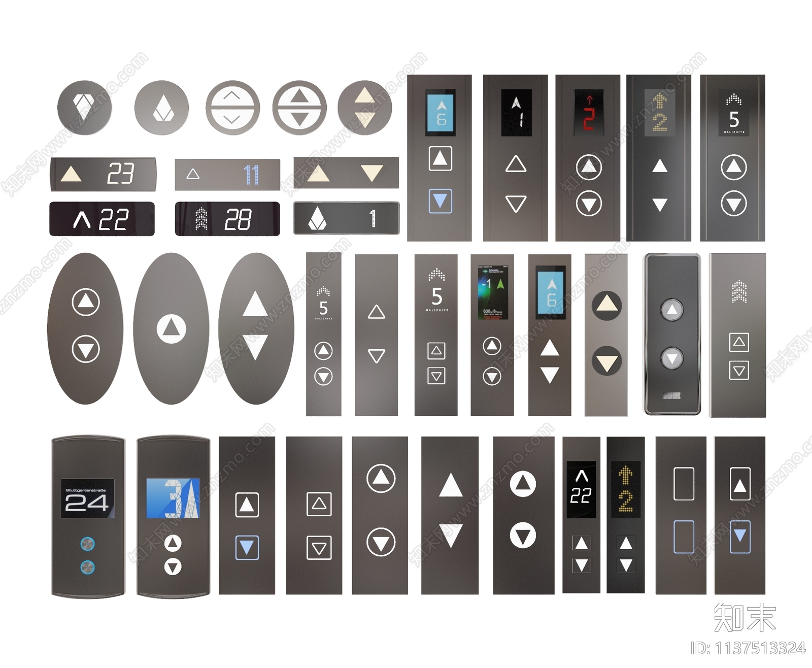 现代电梯按键SU模型下载【ID:1137513324】