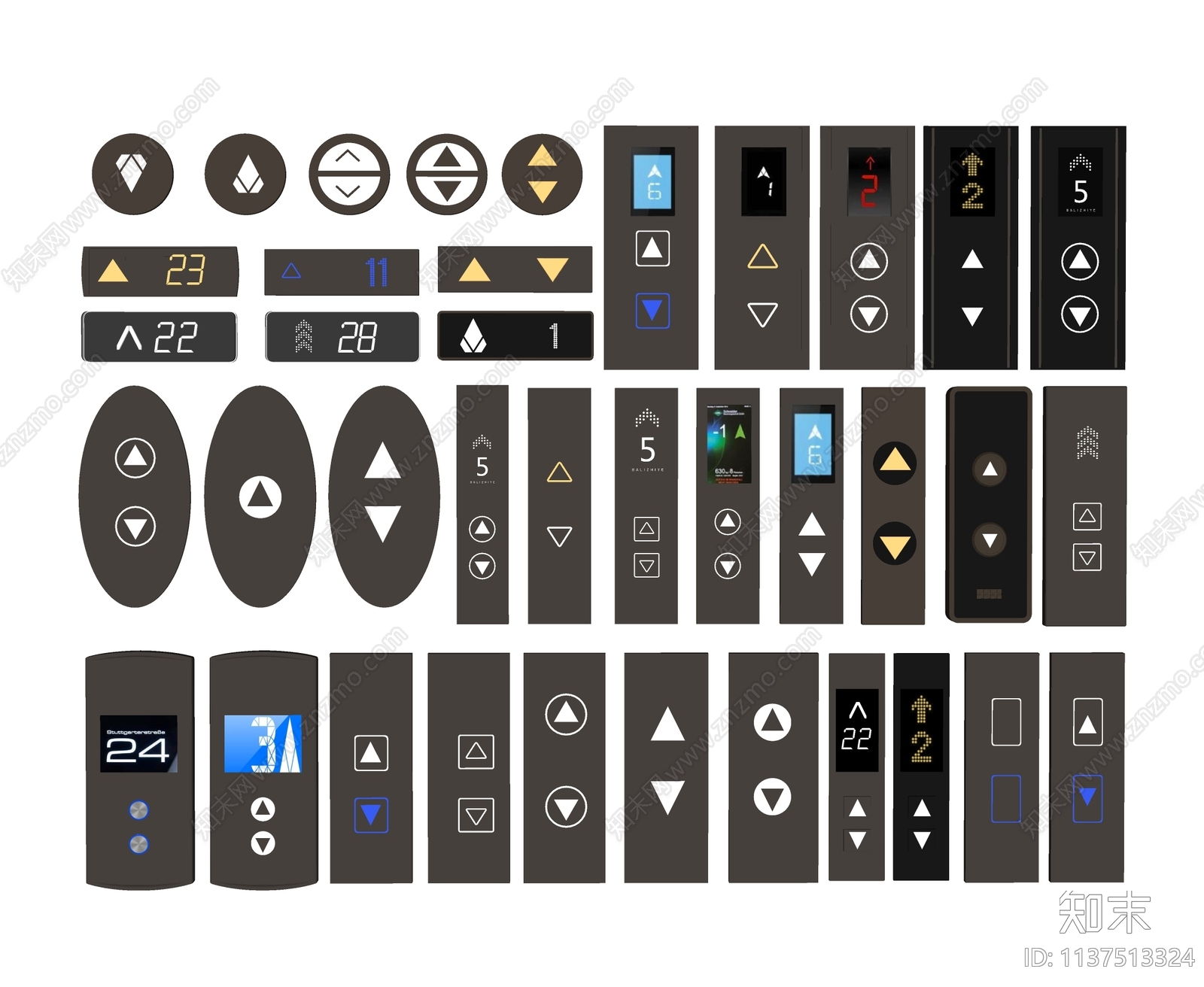 现代电梯按键SU模型下载【ID:1137513324】
