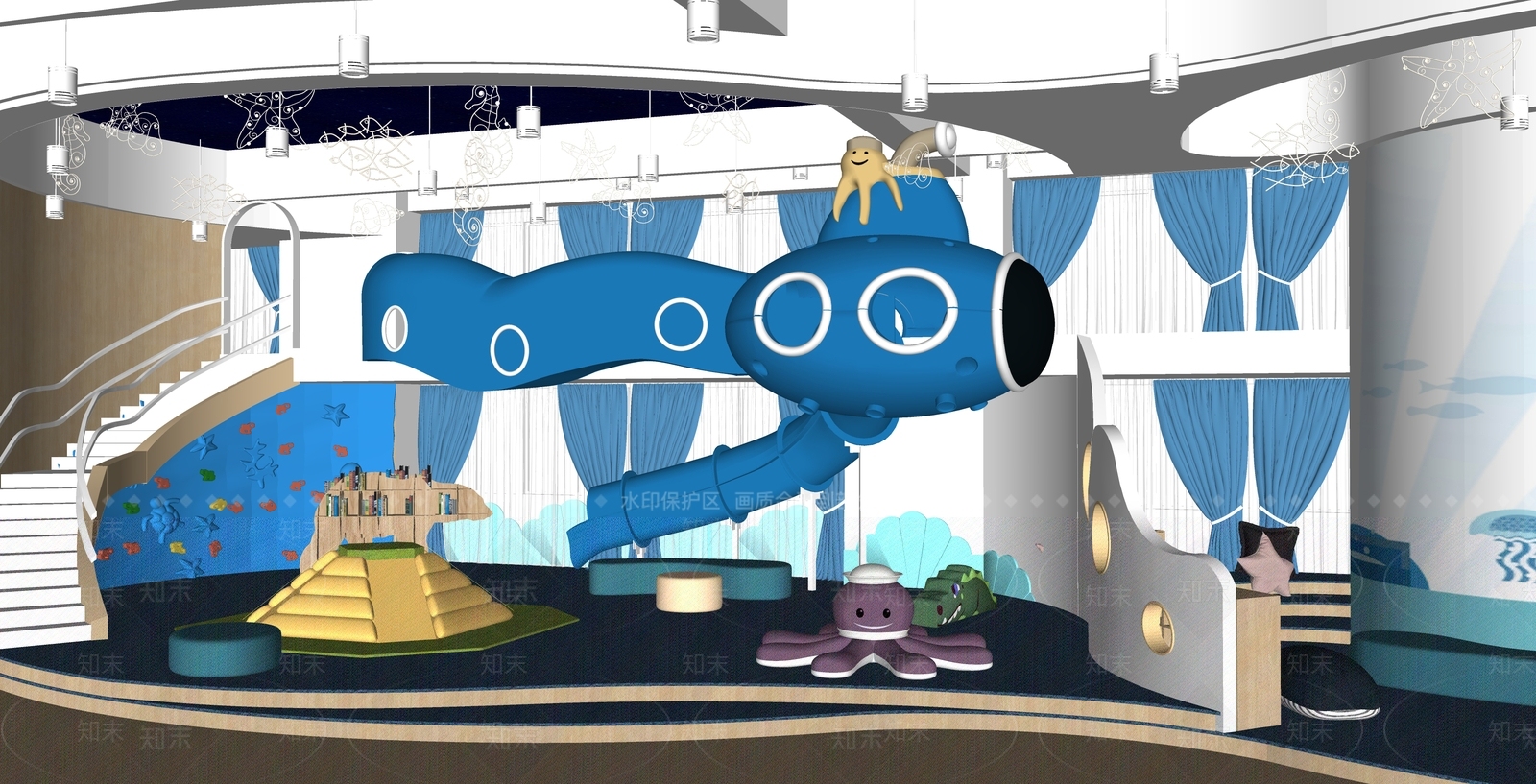现代儿童活动空间SU模型下载【ID:1137520299】
