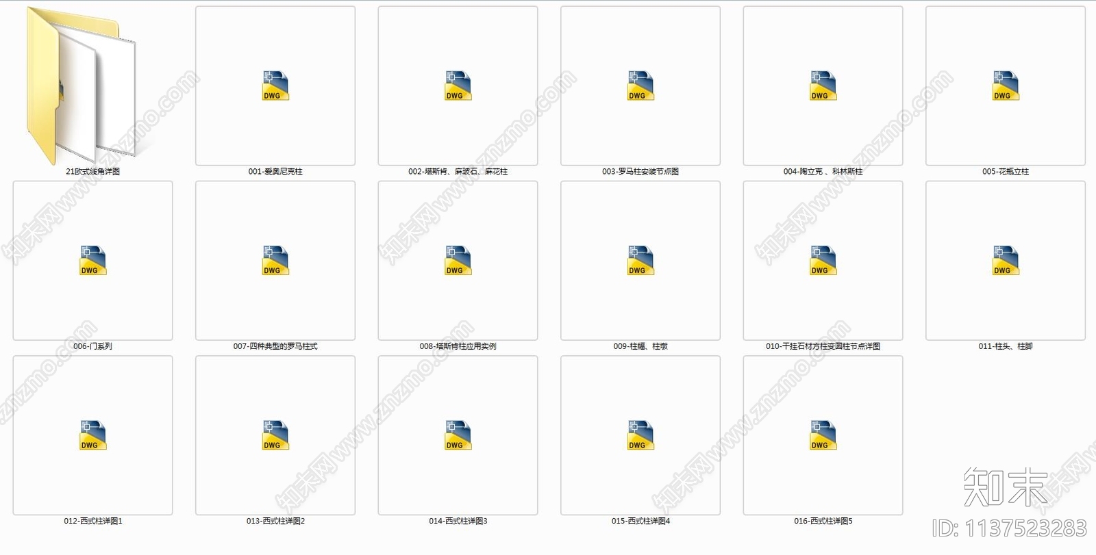 28类欧式柱详图cad施工图下载【ID:1137523283】