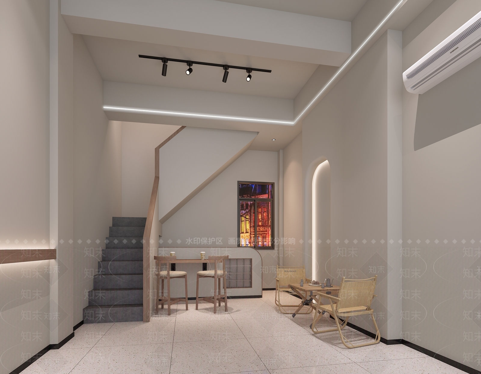现代楼梯间3D模型下载【ID:1137529730】