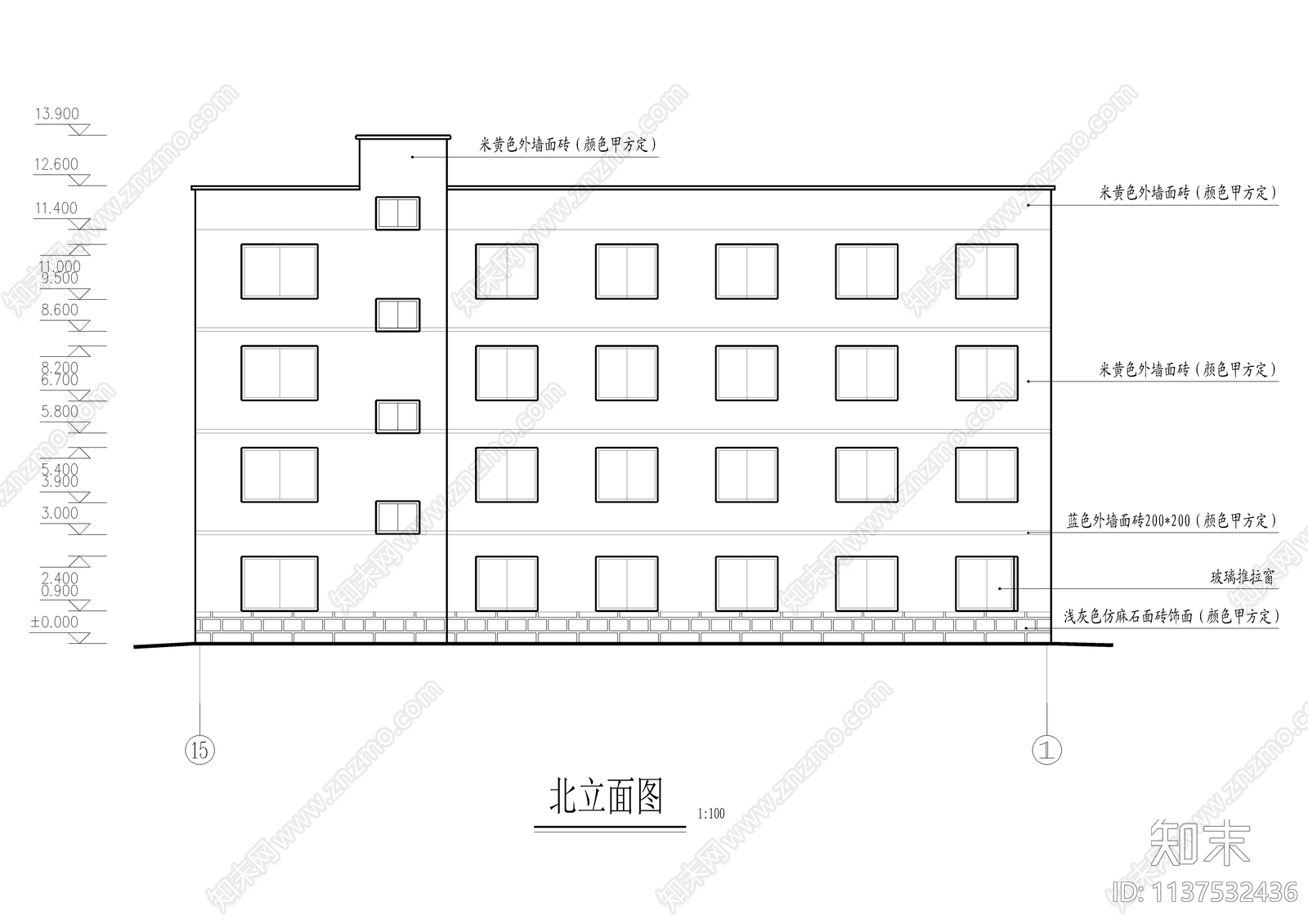 青年单身公寓全套建筑cad施工图下载【ID:1137532436】