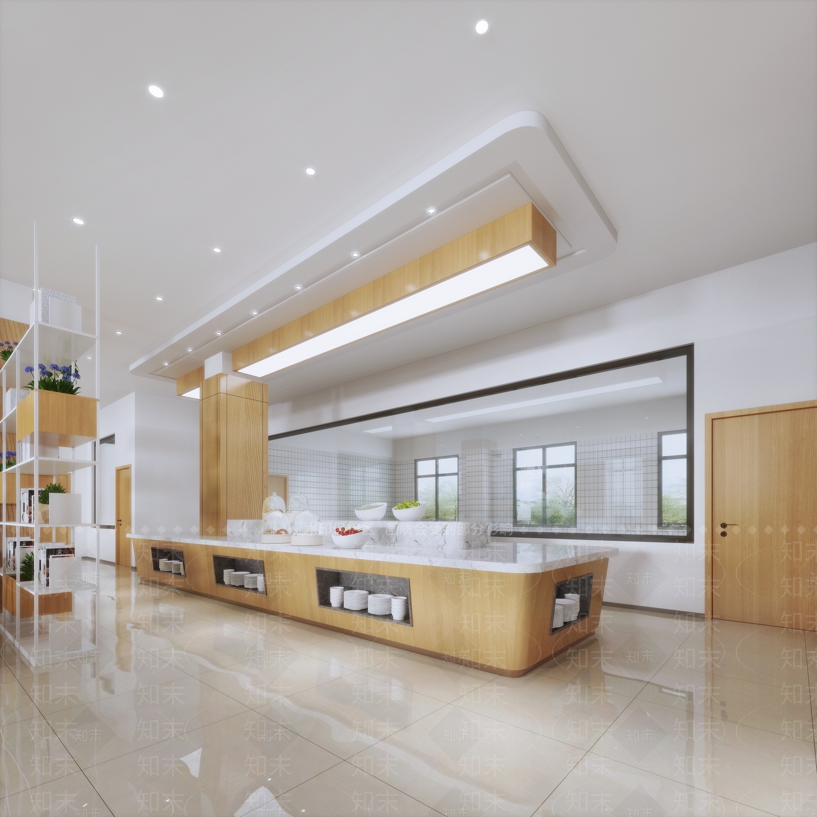 现代自助餐厅3D模型下载【ID:1137537706】