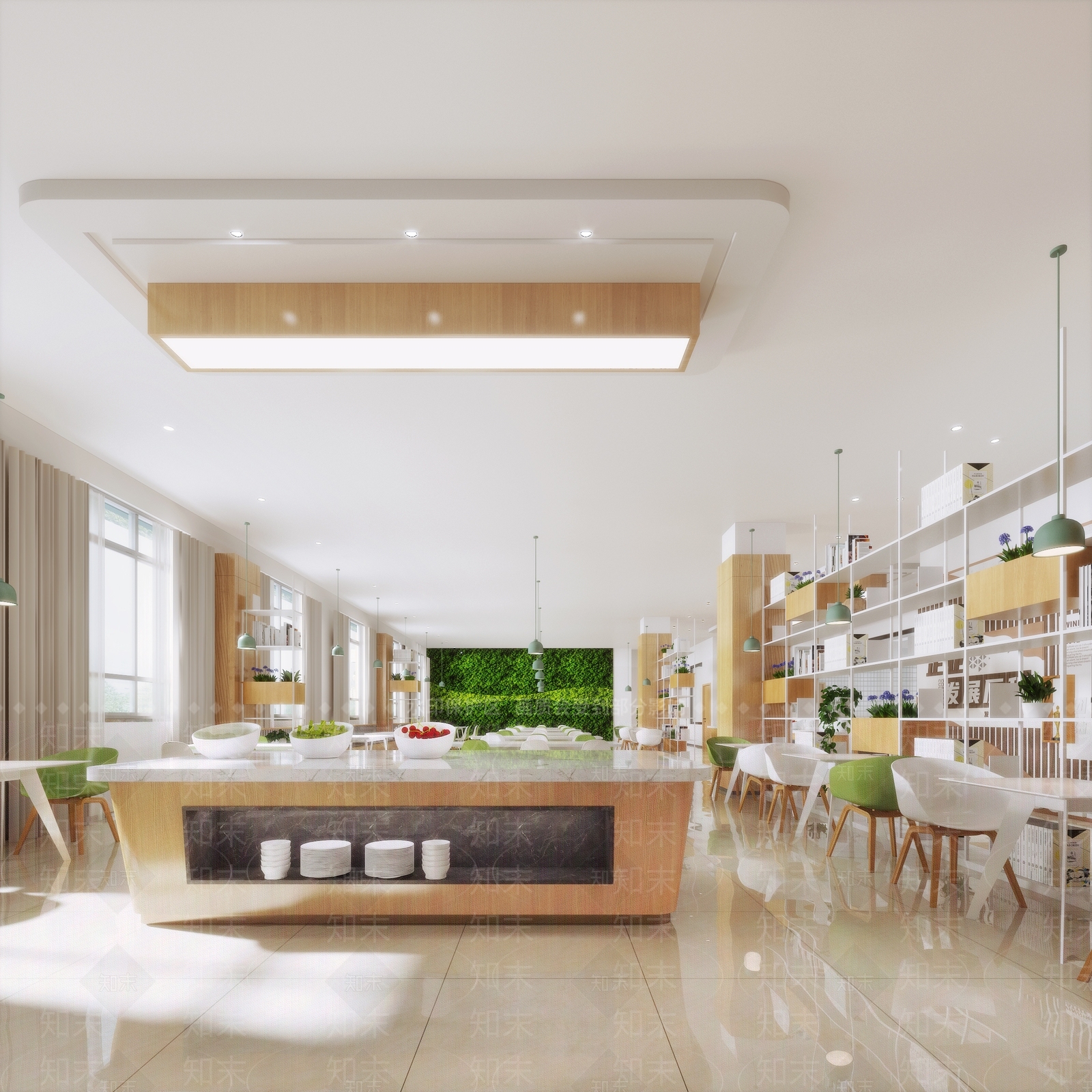 现代自助餐厅3D模型下载【ID:1137537706】
