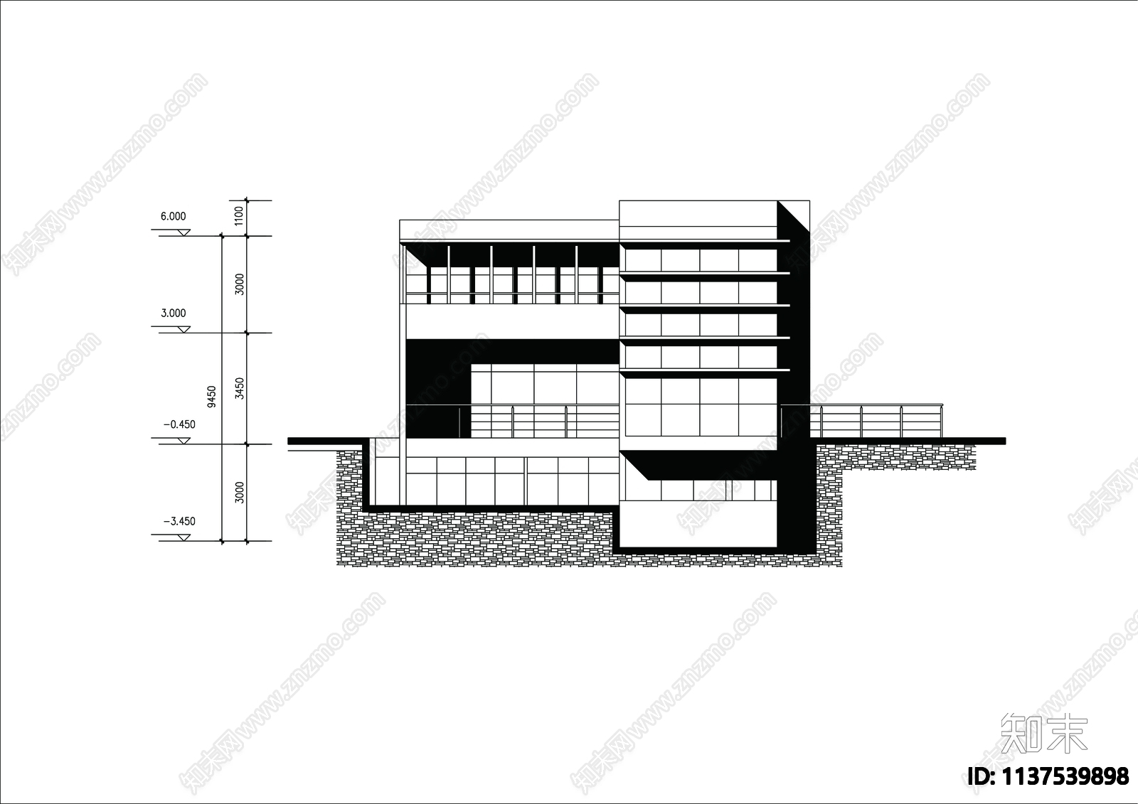 别墅建筑cad施工图下载【ID:1137539898】