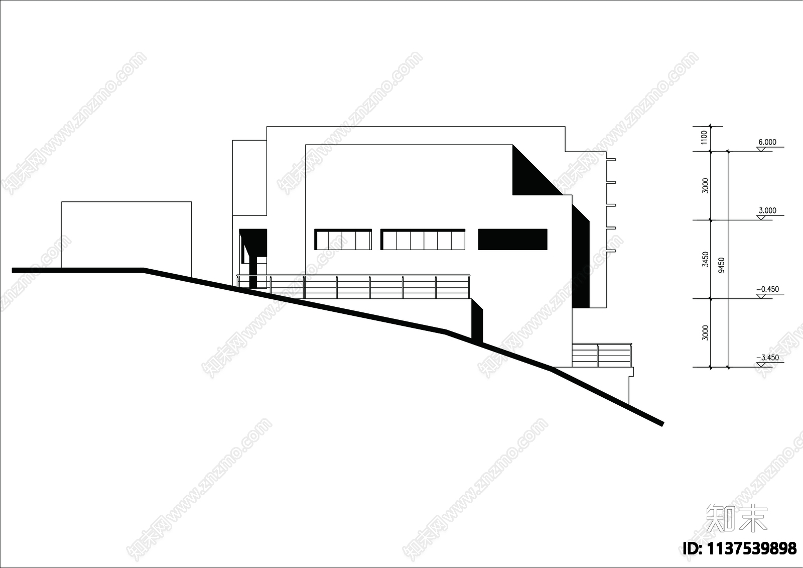 别墅建筑cad施工图下载【ID:1137539898】