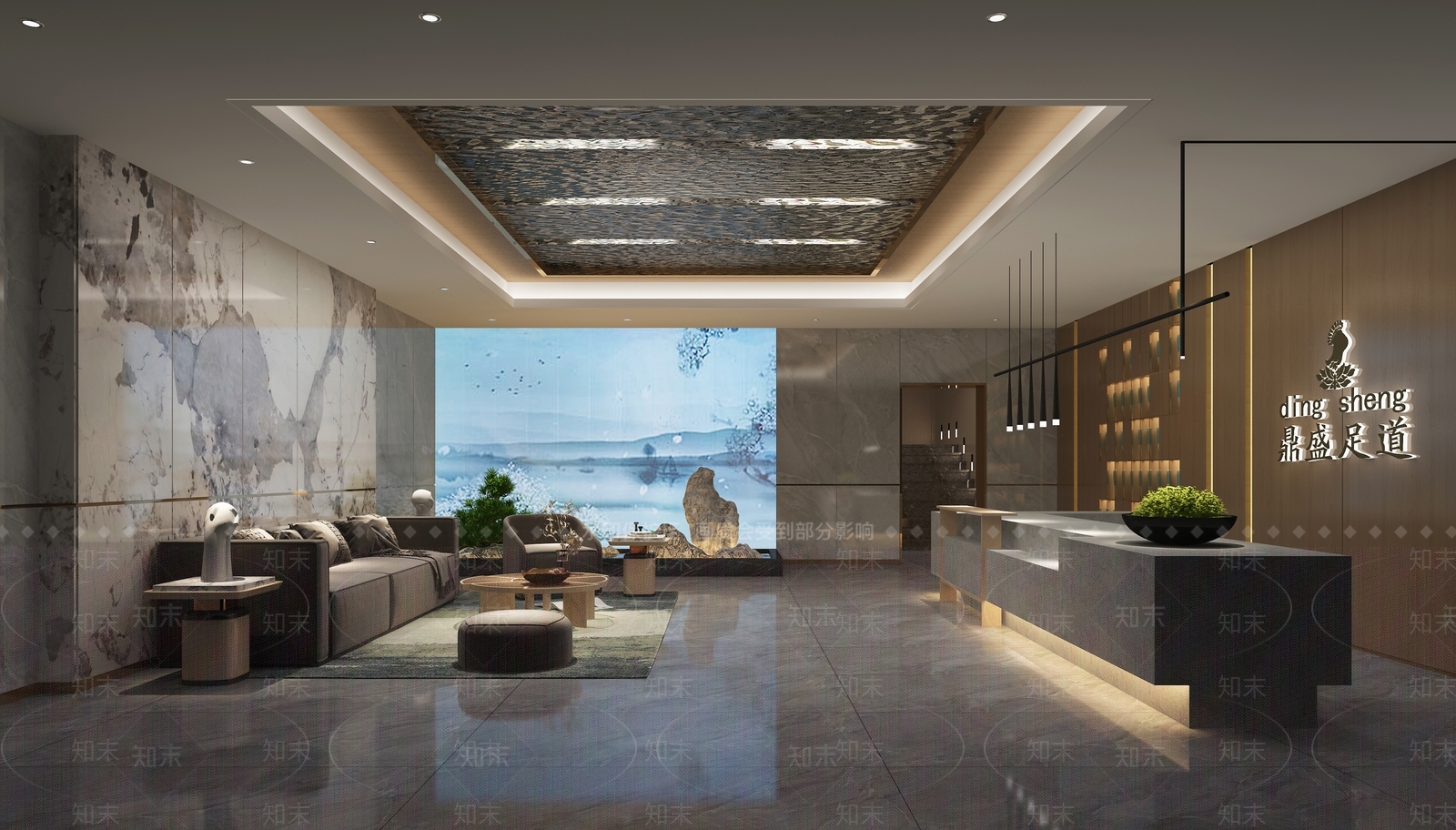 新中式足浴店3D模型下载【ID:1137540773】