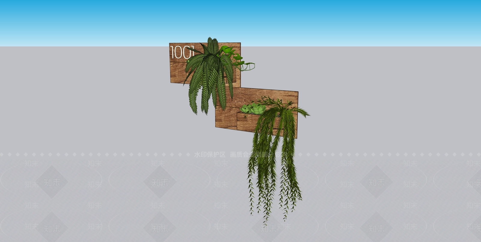 现代吊篮门牌SU模型下载【ID:1137542586】