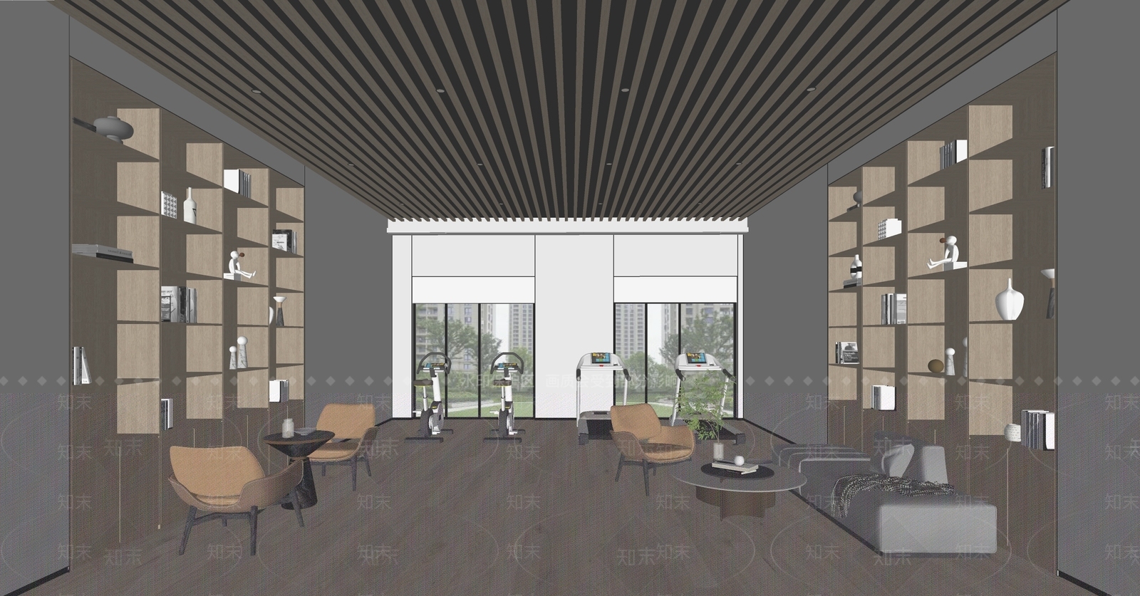现代休息区SU模型下载【ID:1137549088】