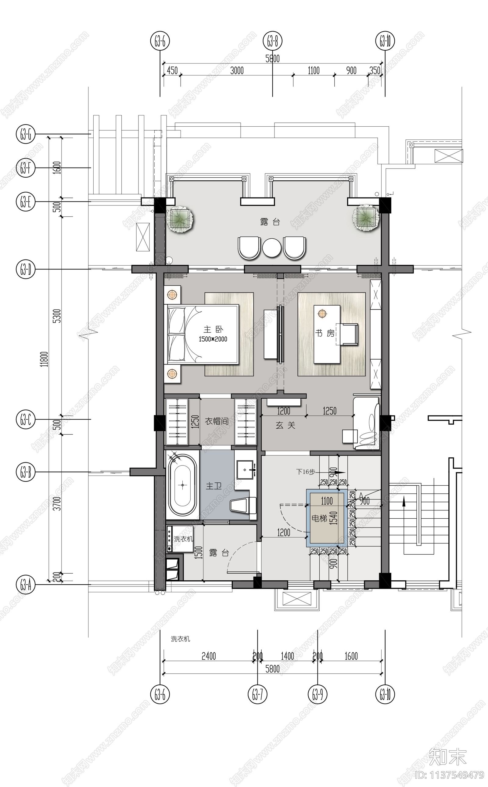 中式三层别墅建筑水电全套内装cad施工图下载【ID:1137549479】