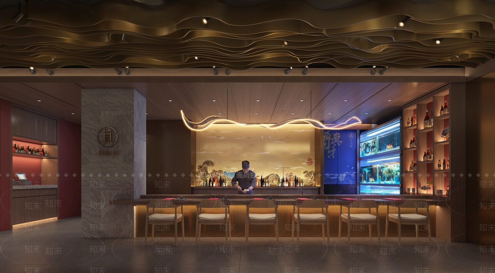 日式餐厅3D模型下载【ID:1137551961】