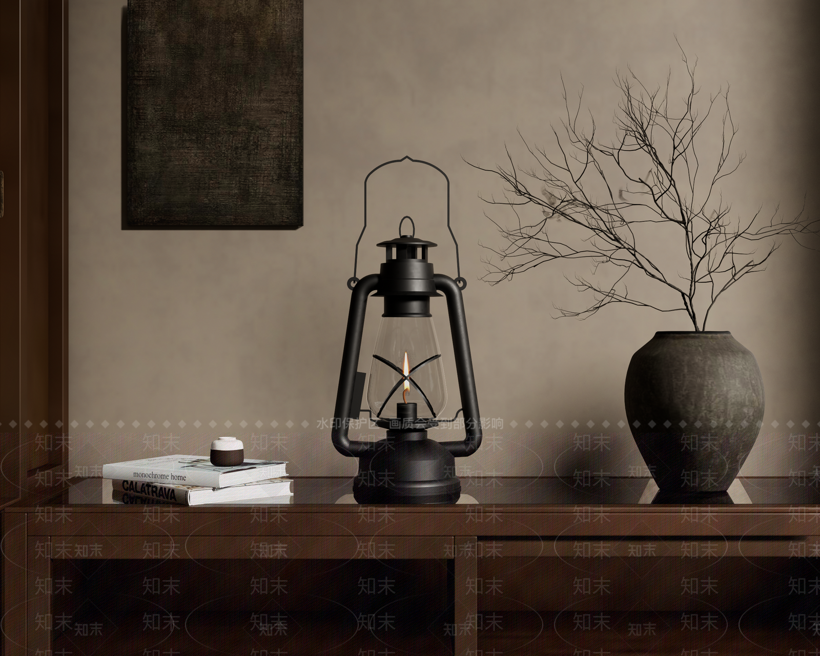 工业风煤油灯3D模型下载【ID:1137555824】