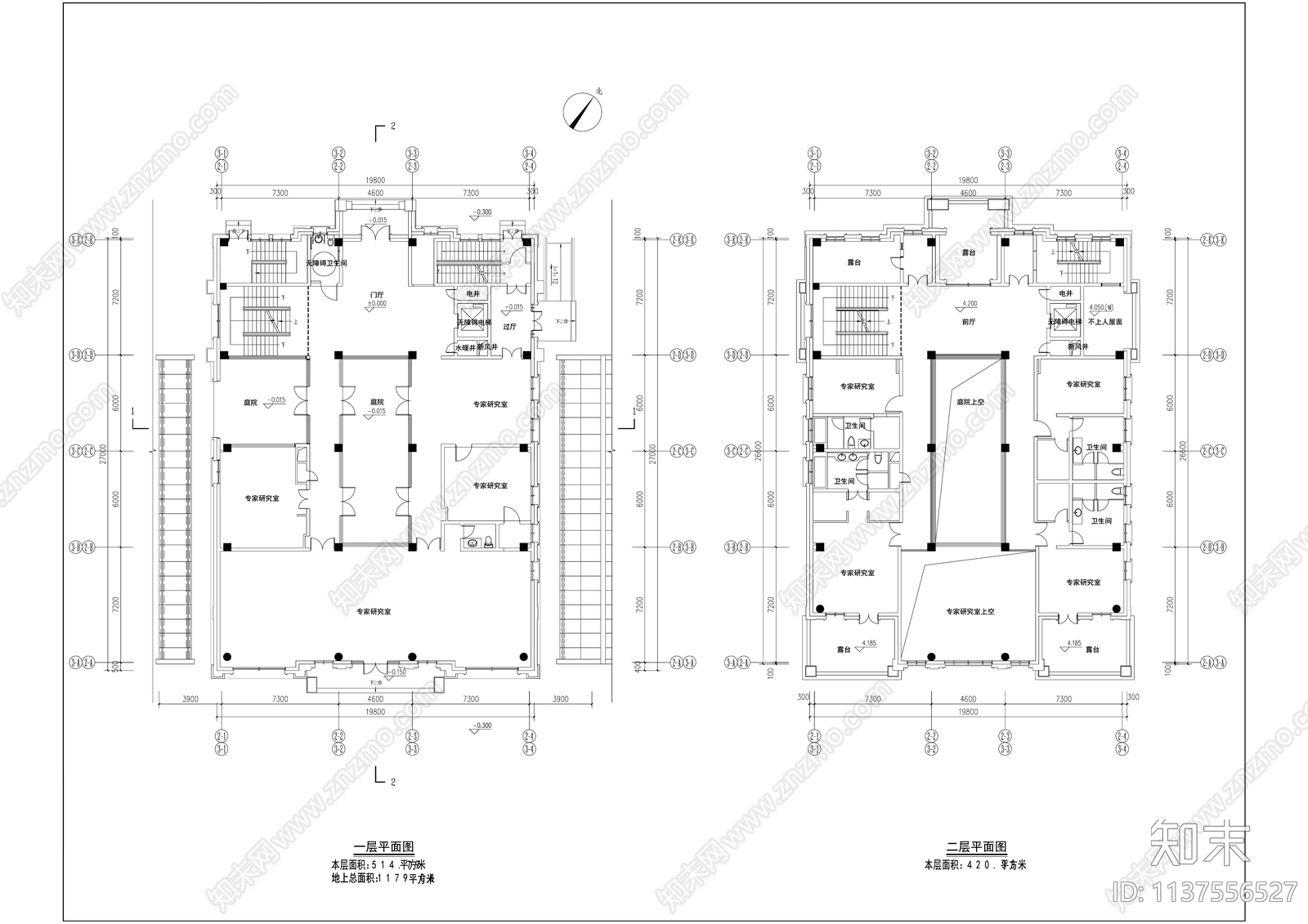 欧式多层办公建筑效果图cad施工图下载【ID:1137556527】