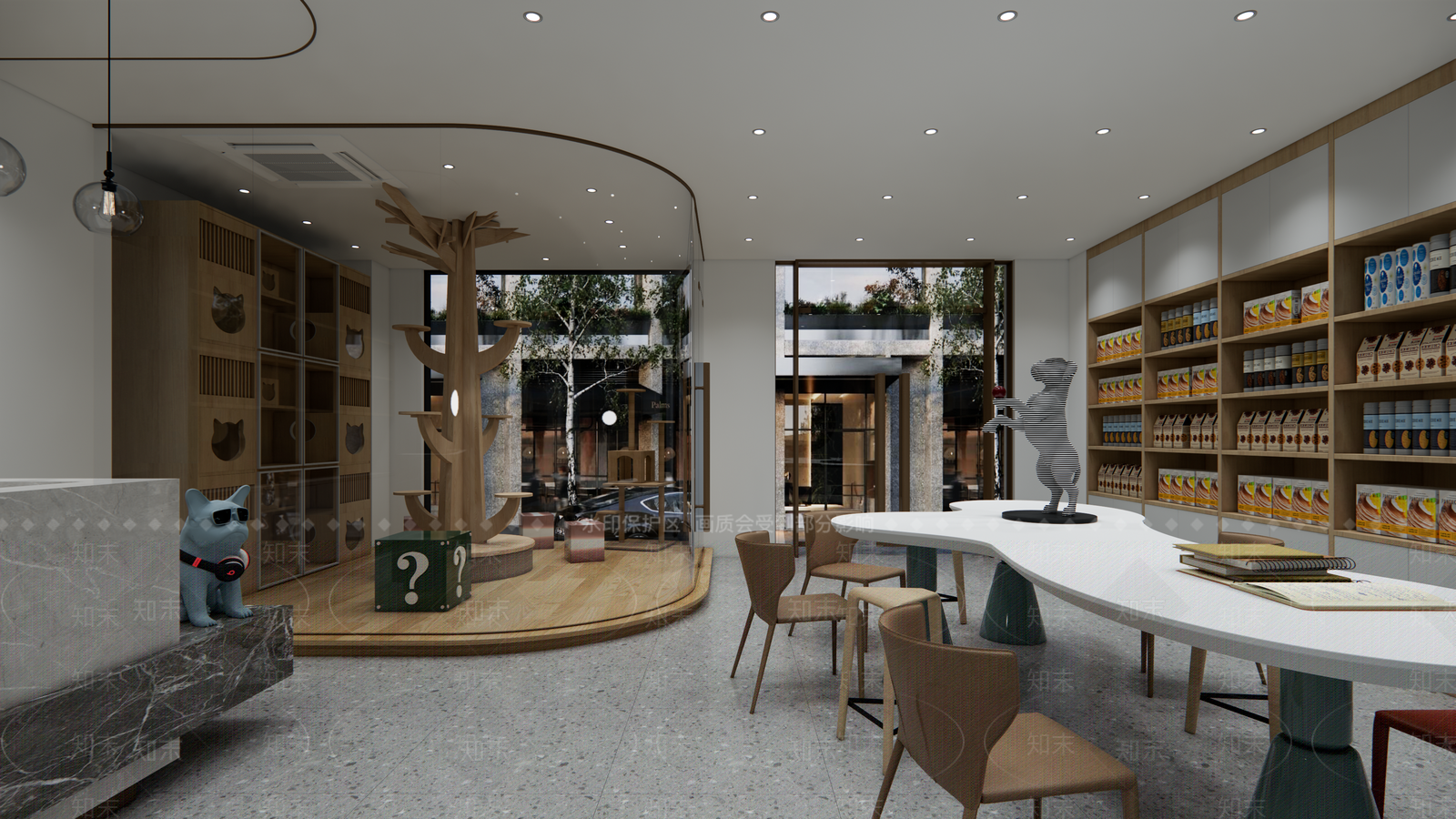 现代宠物店SU模型下载【ID:1137556728】