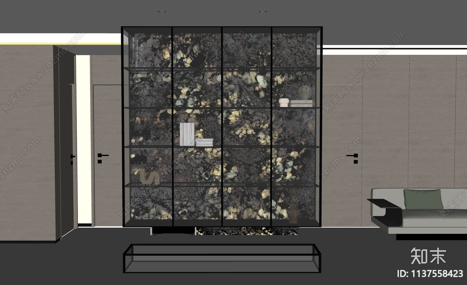 现代奢石酒柜SU模型下载【ID:1137558423】