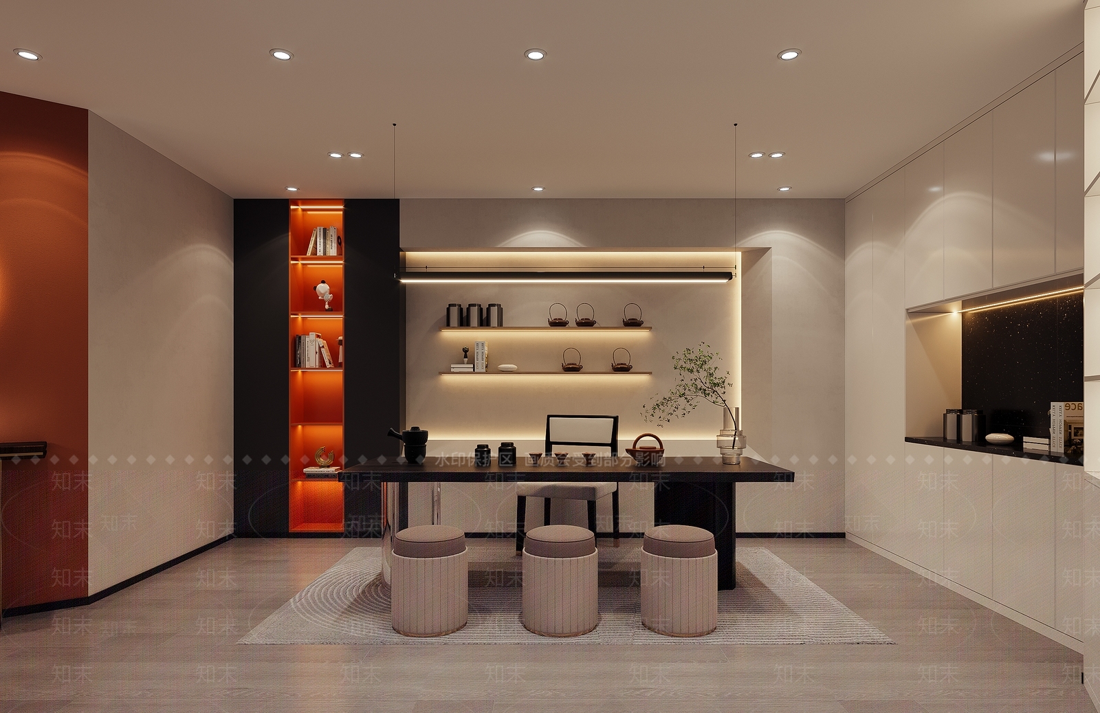 新中式美容SPA店3D模型下载【ID:1137559685】