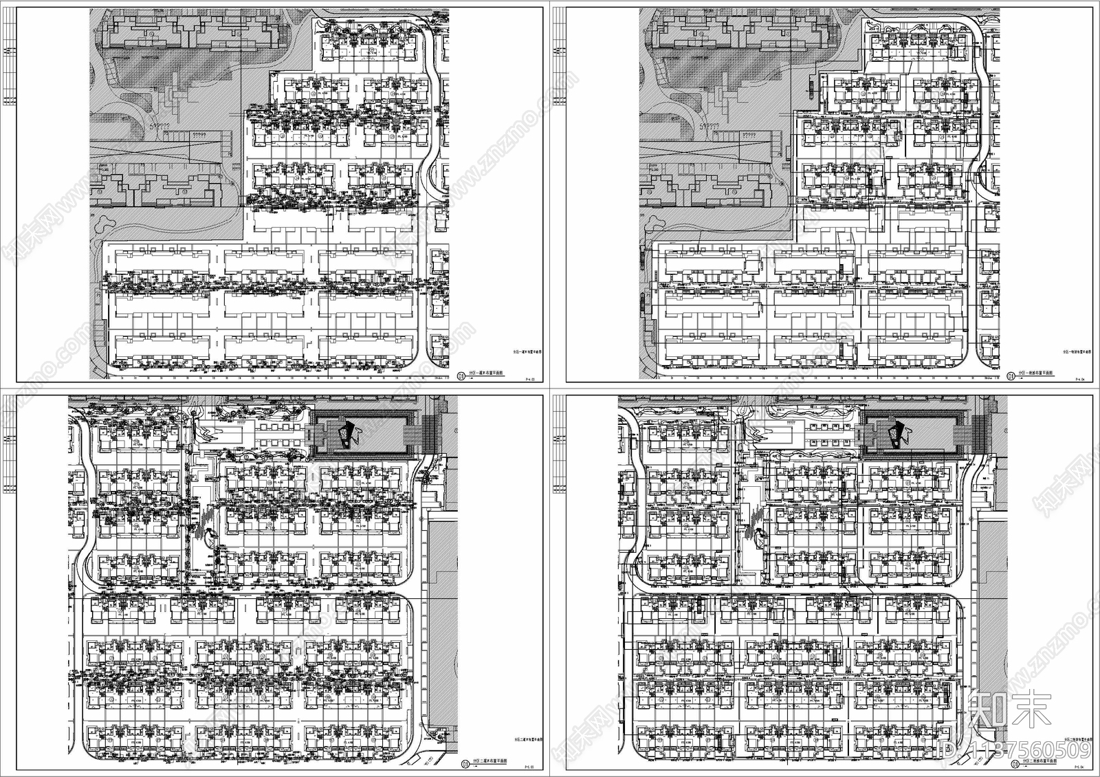 苏州万科湖西玲珑住宅大区景观平面图cad施工图下载【ID:1137560509】