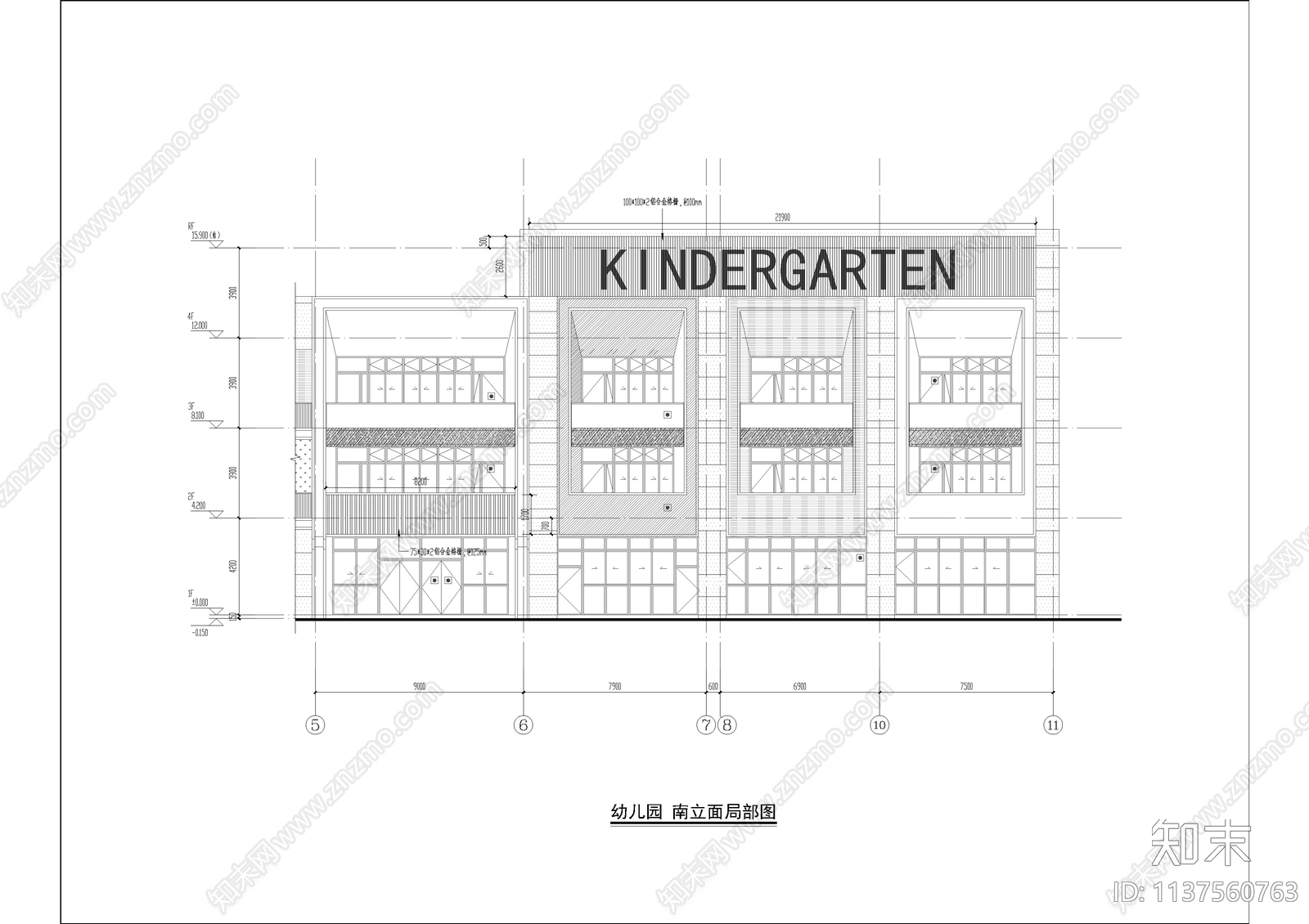 住宅区建筑cad施工图下载【ID:1137560763】