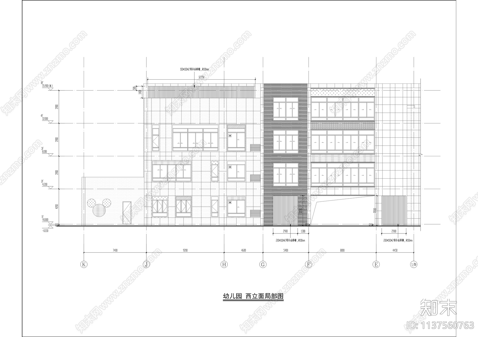 住宅区建筑cad施工图下载【ID:1137560763】