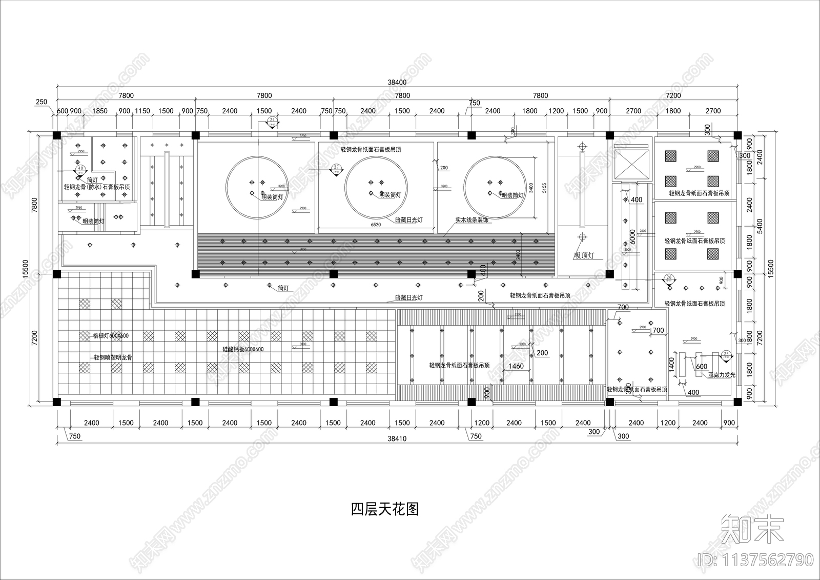 五层图书馆装修cad施工图下载【ID:1137562790】