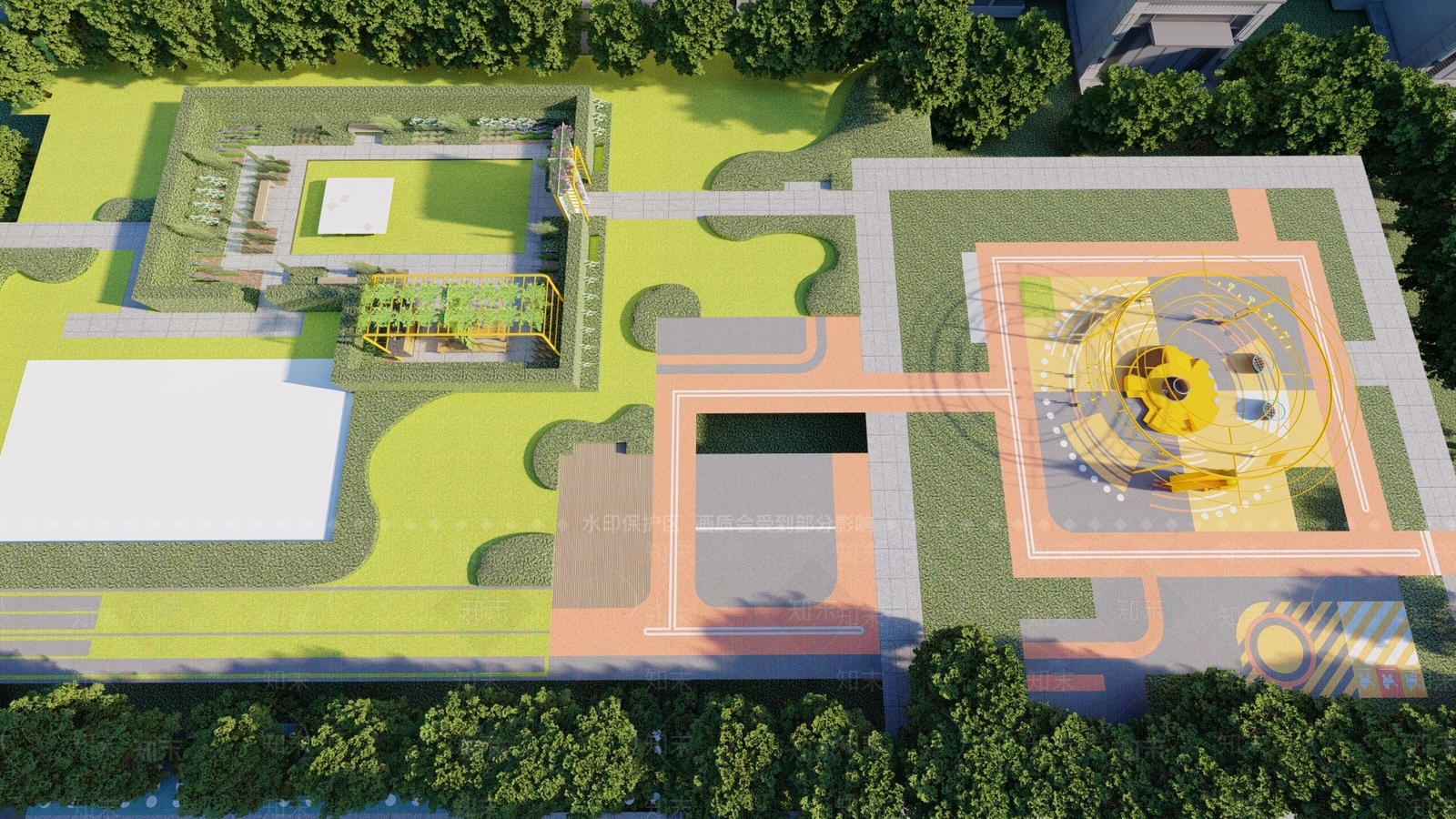 现代住宅景观SU模型下载【ID:1137562919】