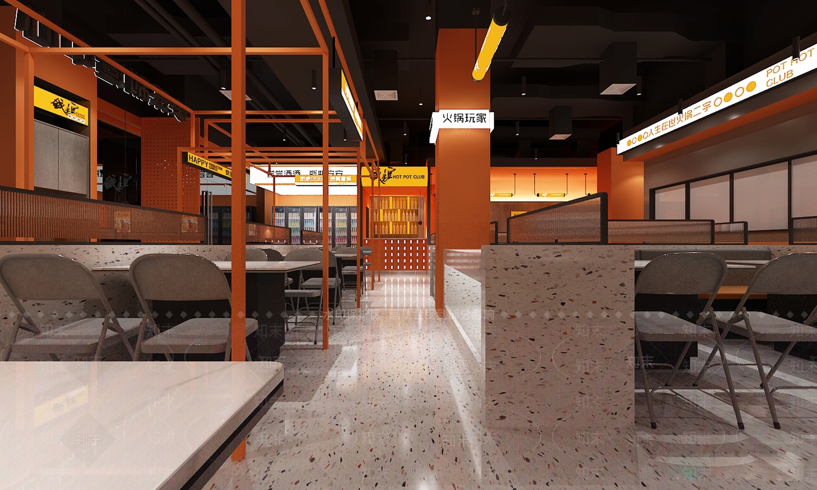 现代美蛙鱼火锅店3D模型下载【ID:1137584361】