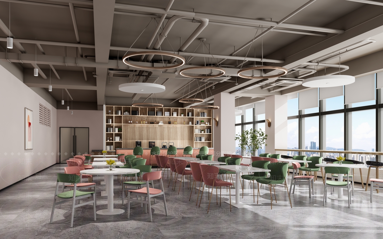 现代自助餐厅3D模型下载【ID:1137591981】