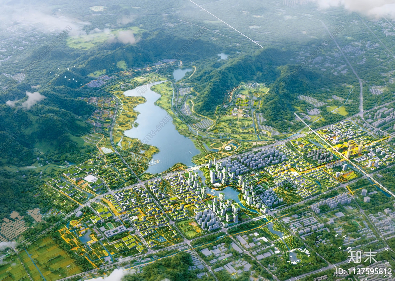 台州飞龙湖概念性城市设计方案文本下载【ID:1137595812】_【知末方案文本库】